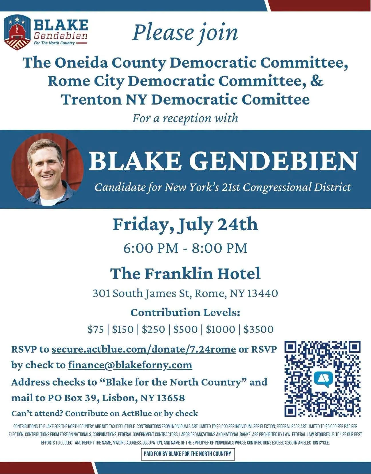 Fundraiser for Blake Gendebien