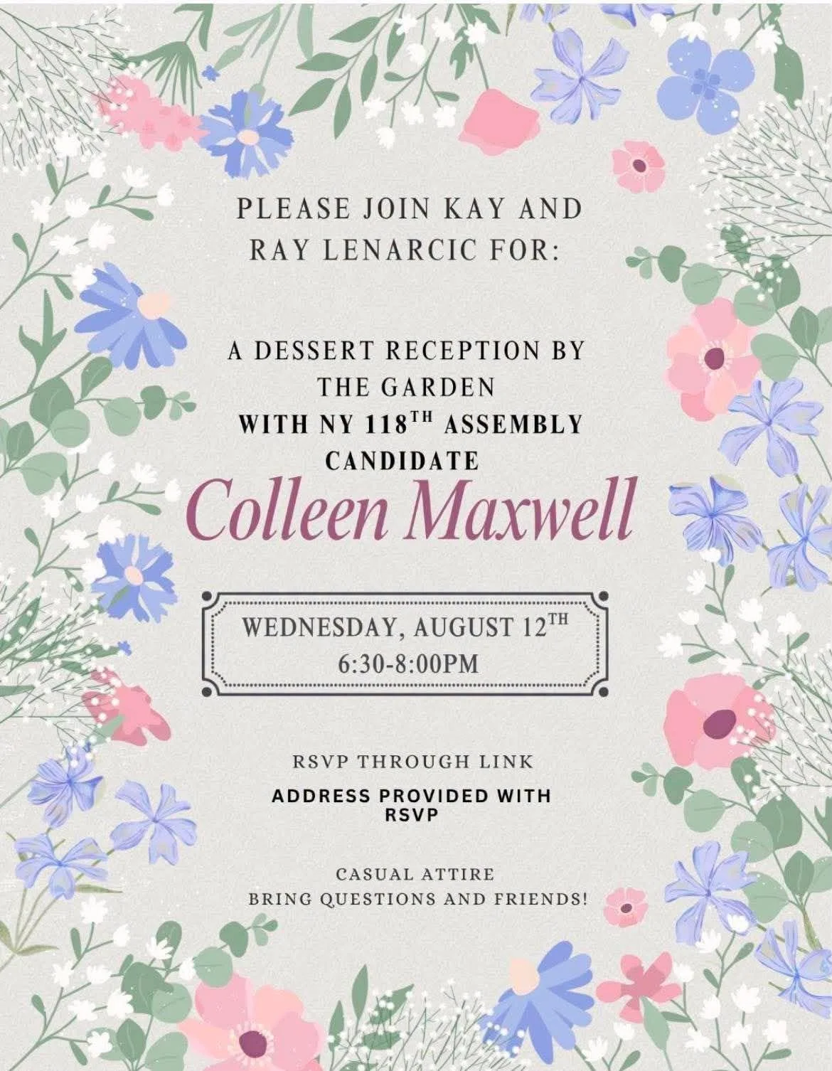 Meet Colleen Maxwell for a Conversation with Neighbors and Dessert by the Garden