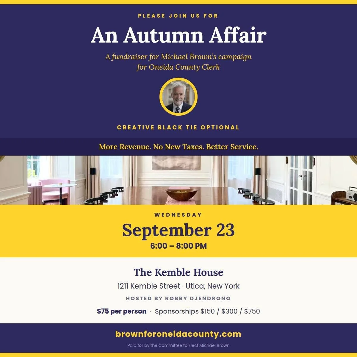 An Autumn Affair: Fundraiser for Mike Brown for Oneida County Clerk