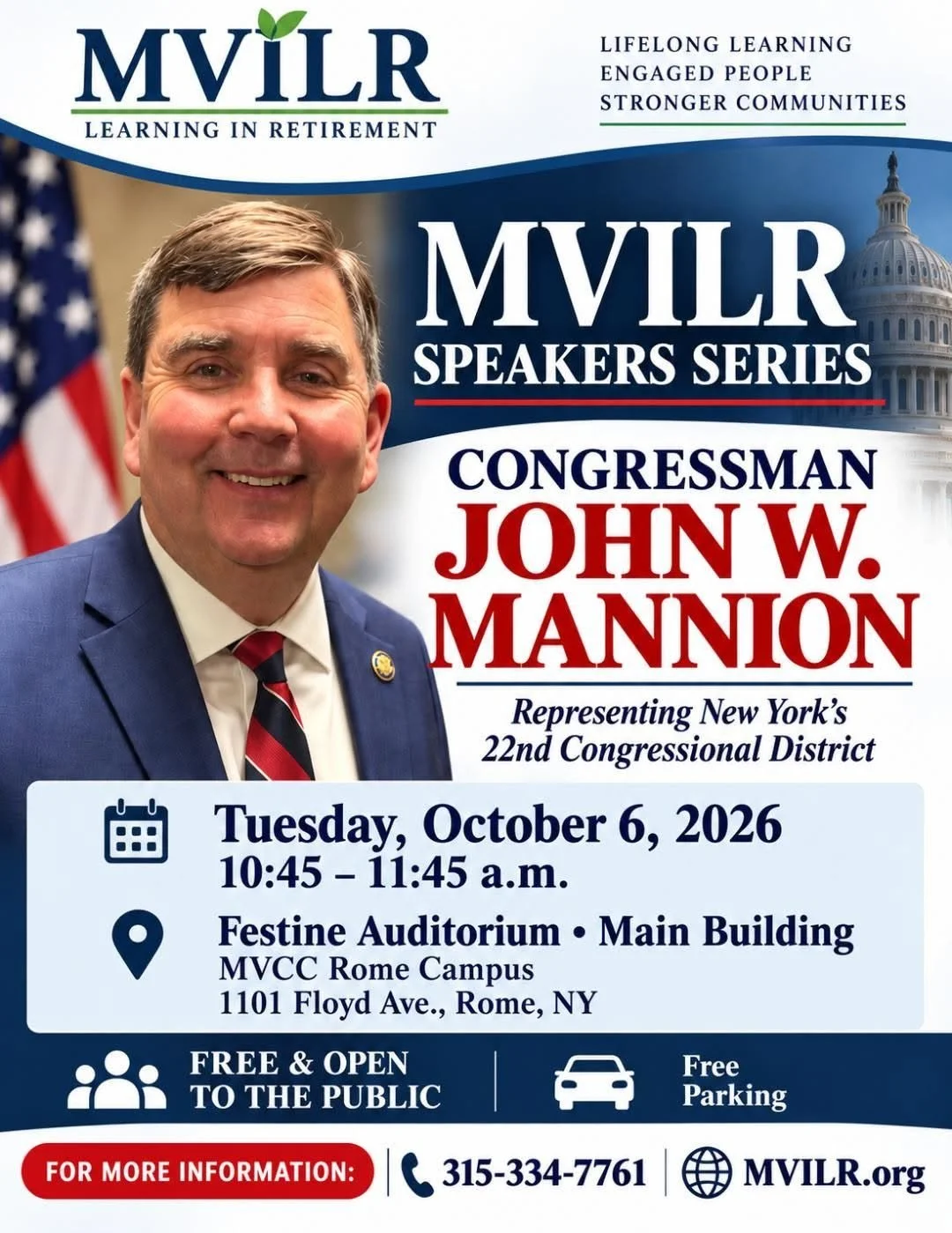Rep. John Mannion Featured Guest at MVILR Speakers Series