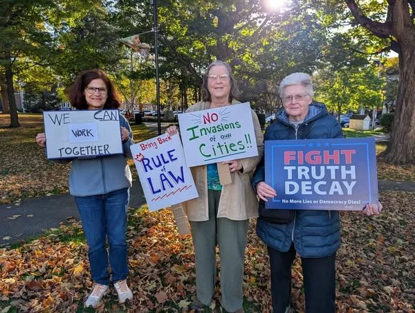 Rally on the Village Green in Clinton