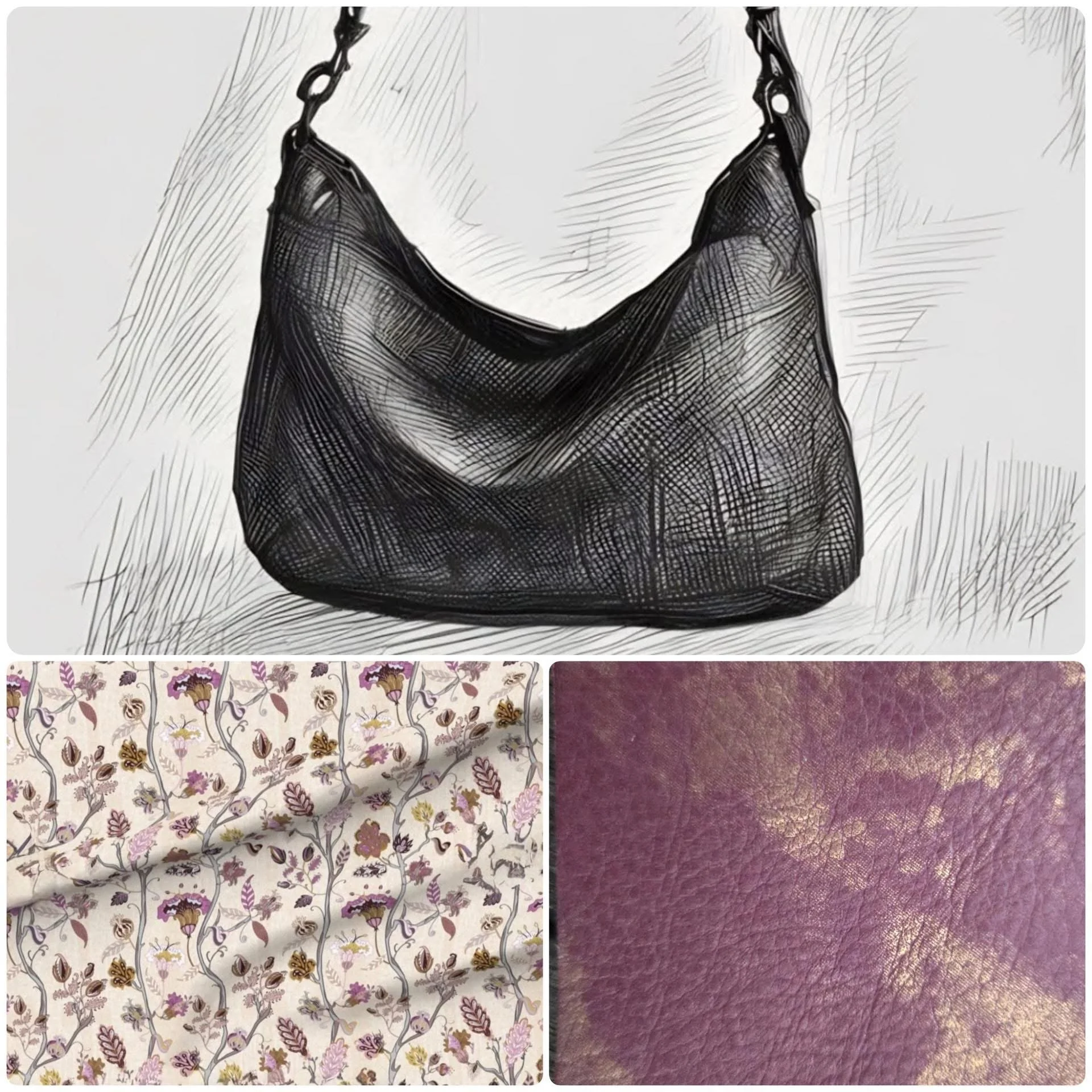 Jess R. Plover Vintage Gold on Plum Retro Vines