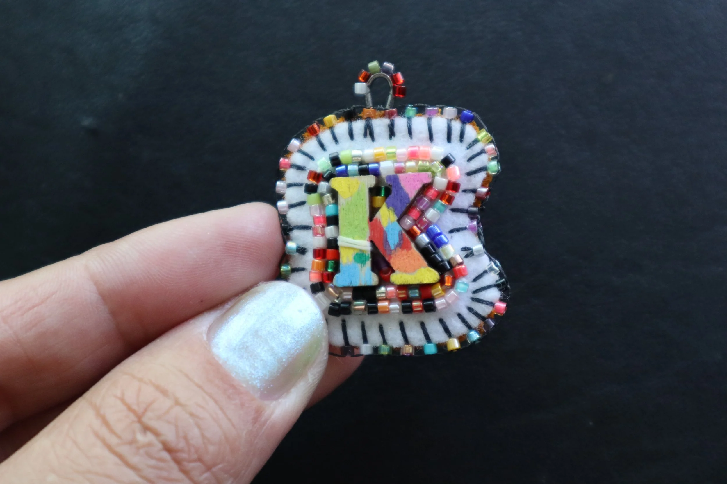 BeadSoup Alphabet Charm K