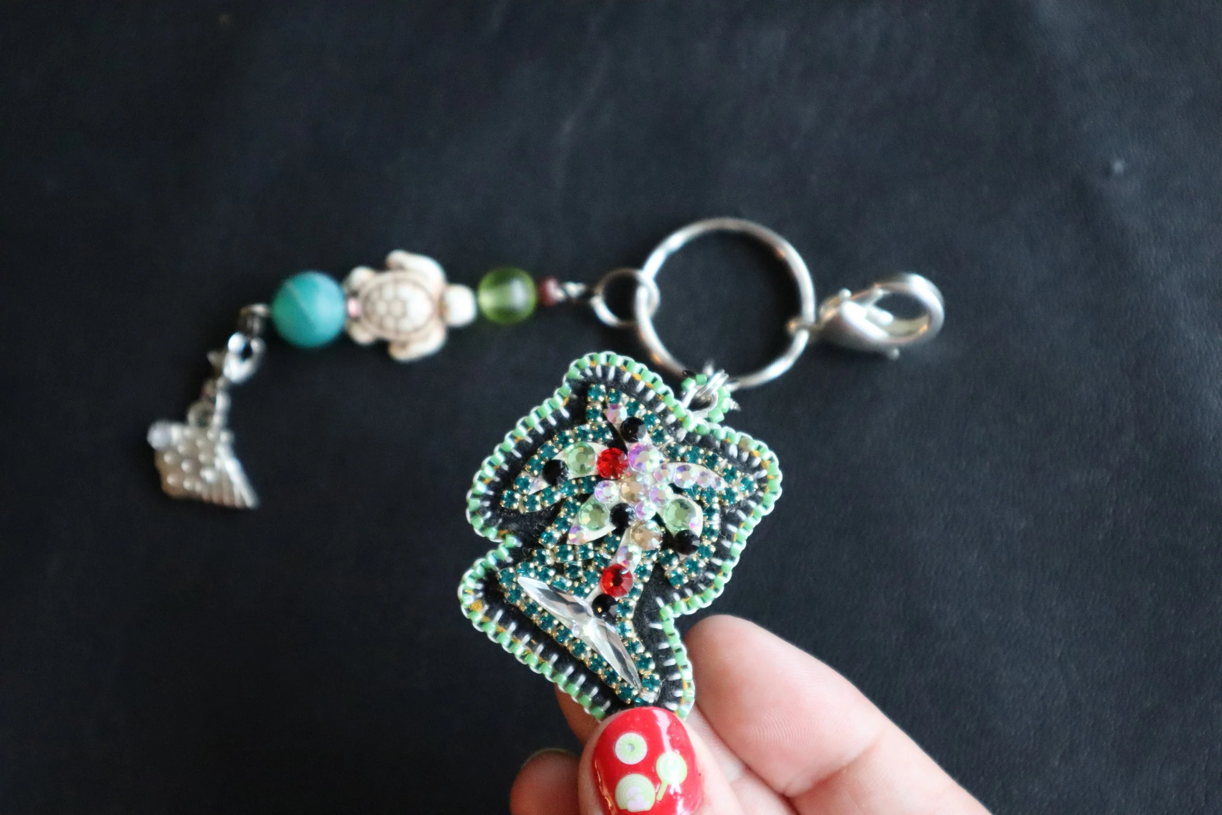 Palm Tree Charm + Turtle 🍦 Keychain