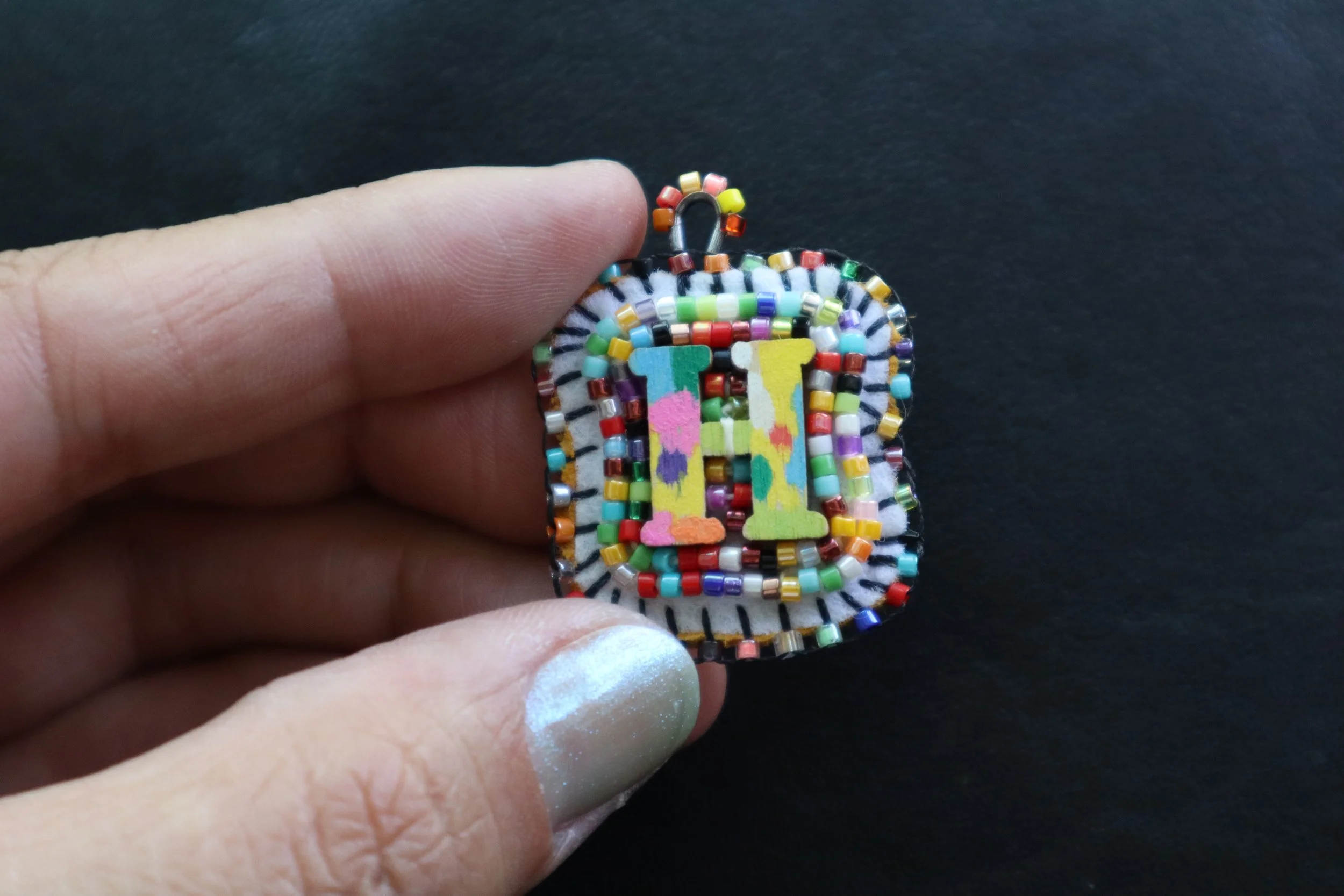 BeadSoup Alphabet Charm H