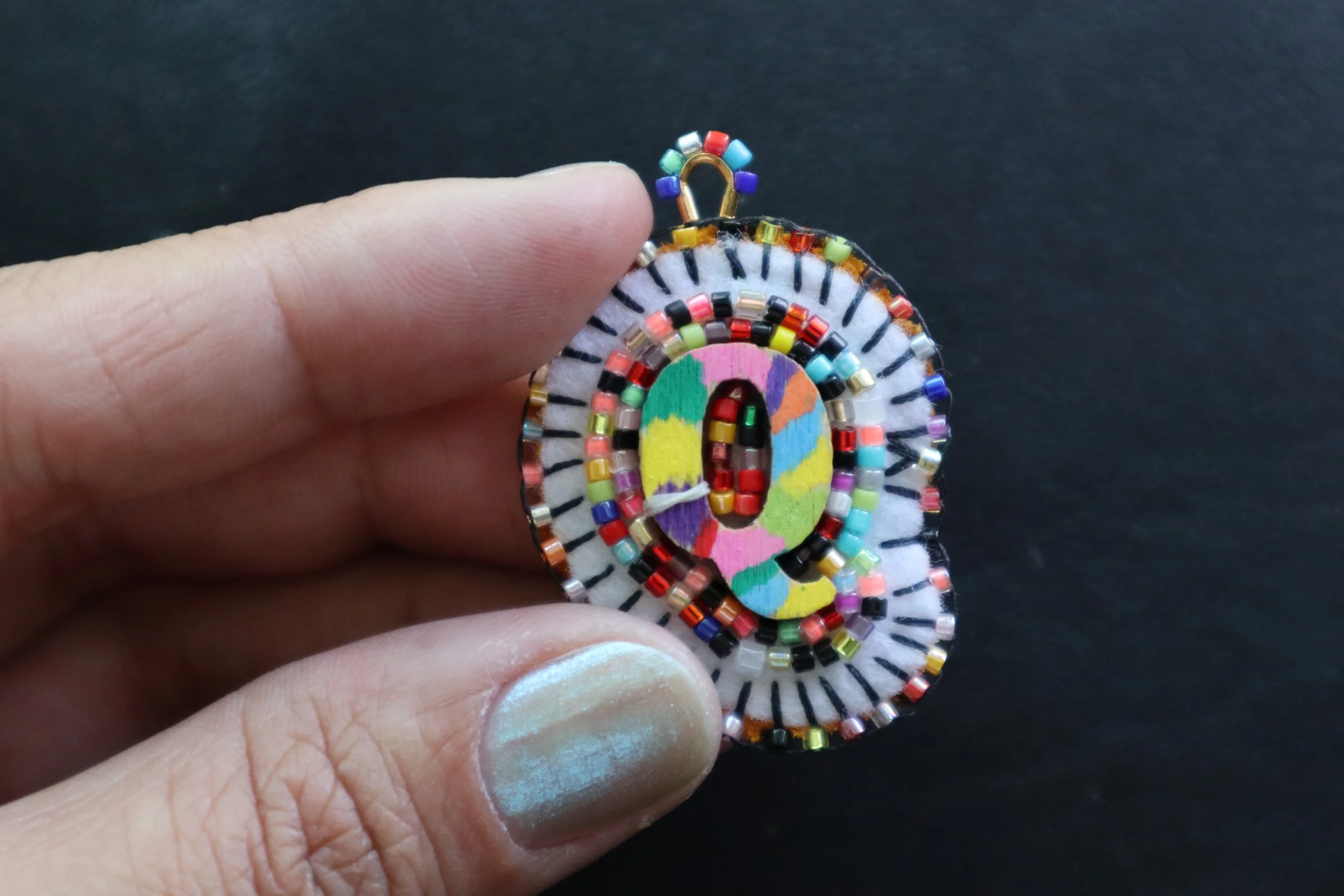 BeadSoup Alphabet Charm Q