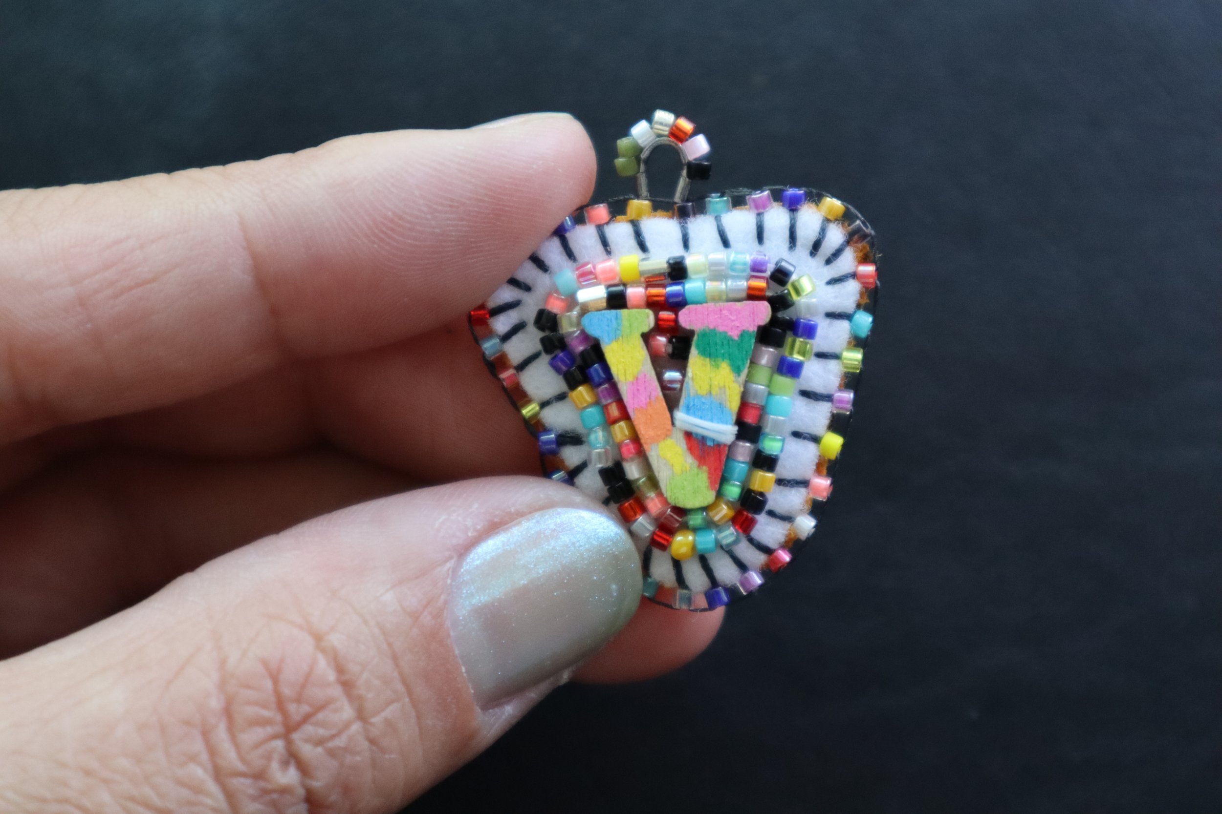 BeadSoup Alphabet Charm V