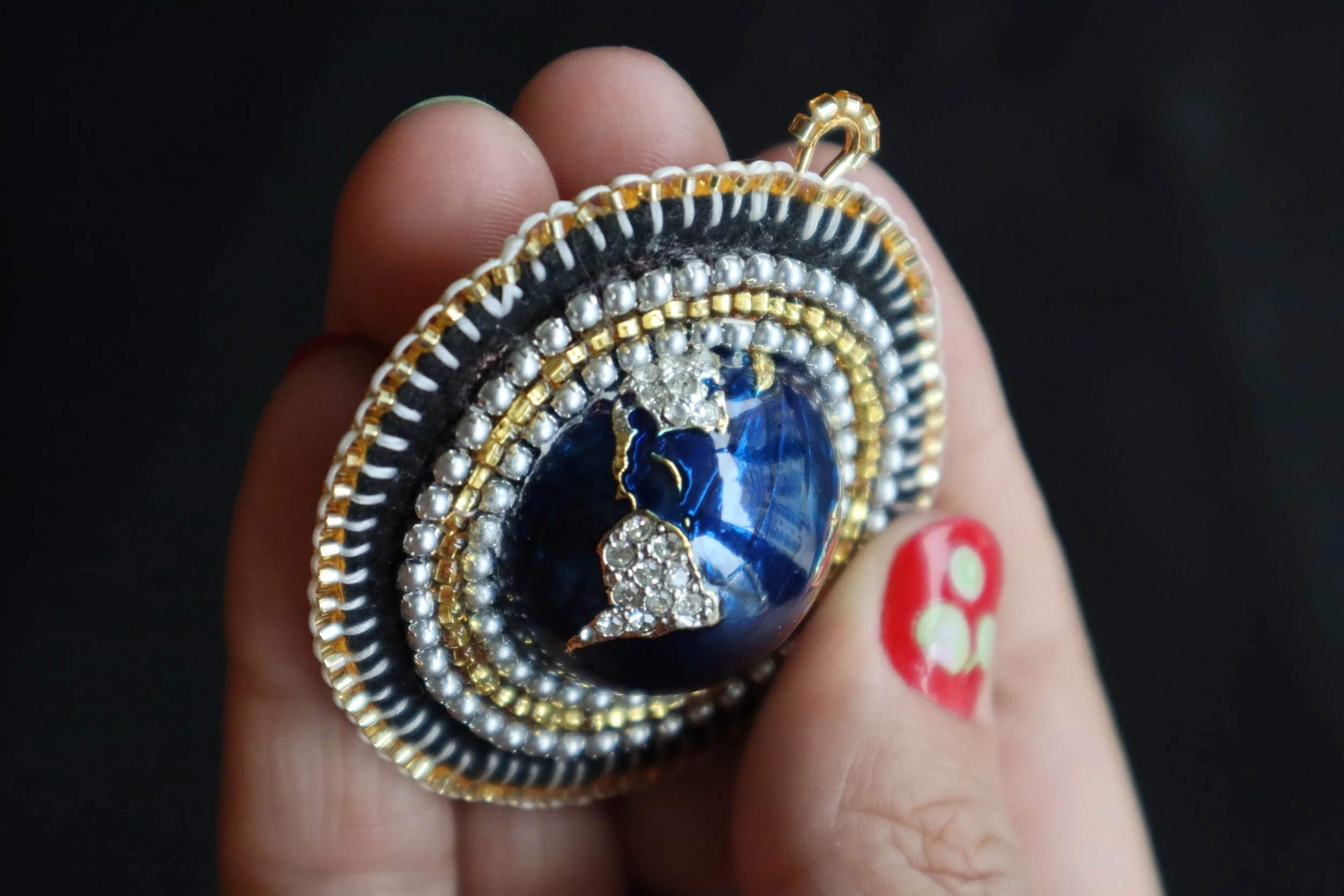 Bright Blue World Charm