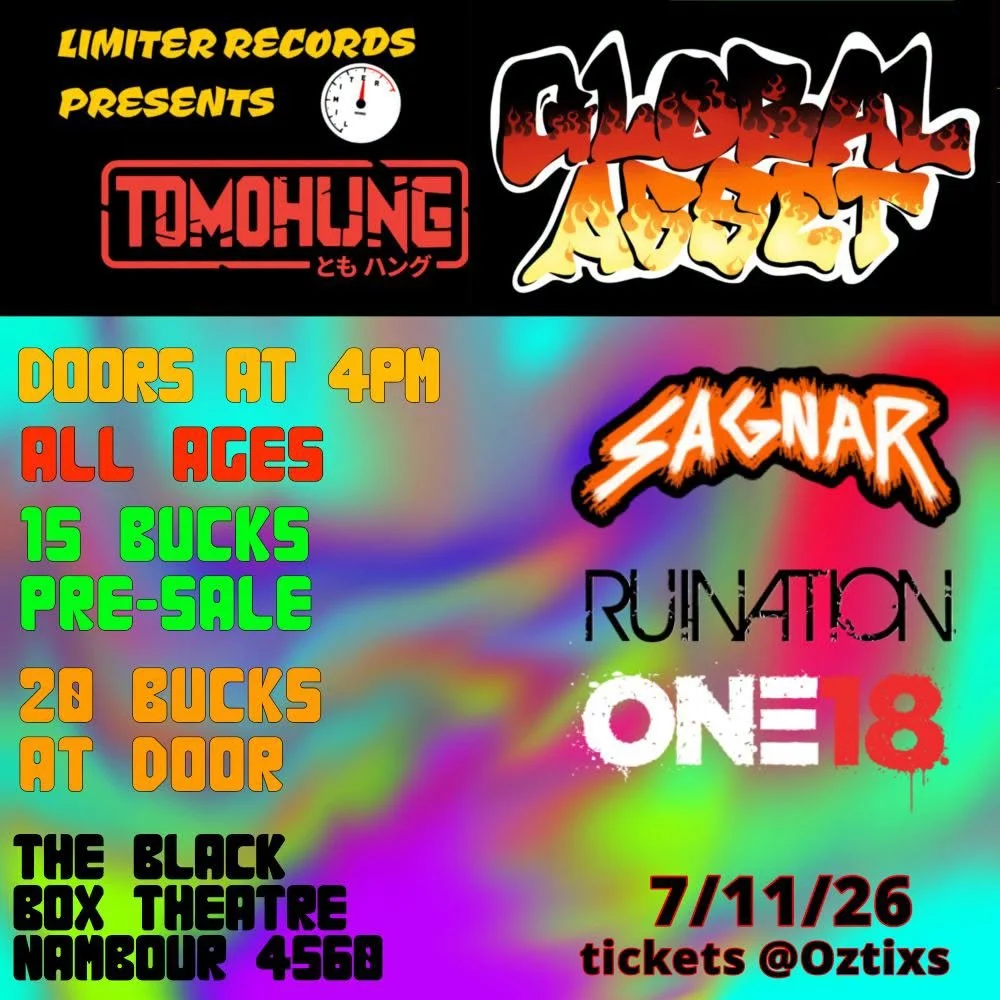 Limiter Records Poster rainbow colours