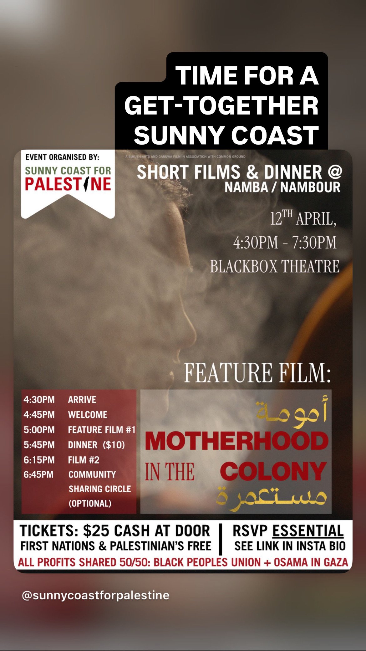 BLACK BOX THEATRE, Sunday 12th April 4.30pm to 7.30pm
