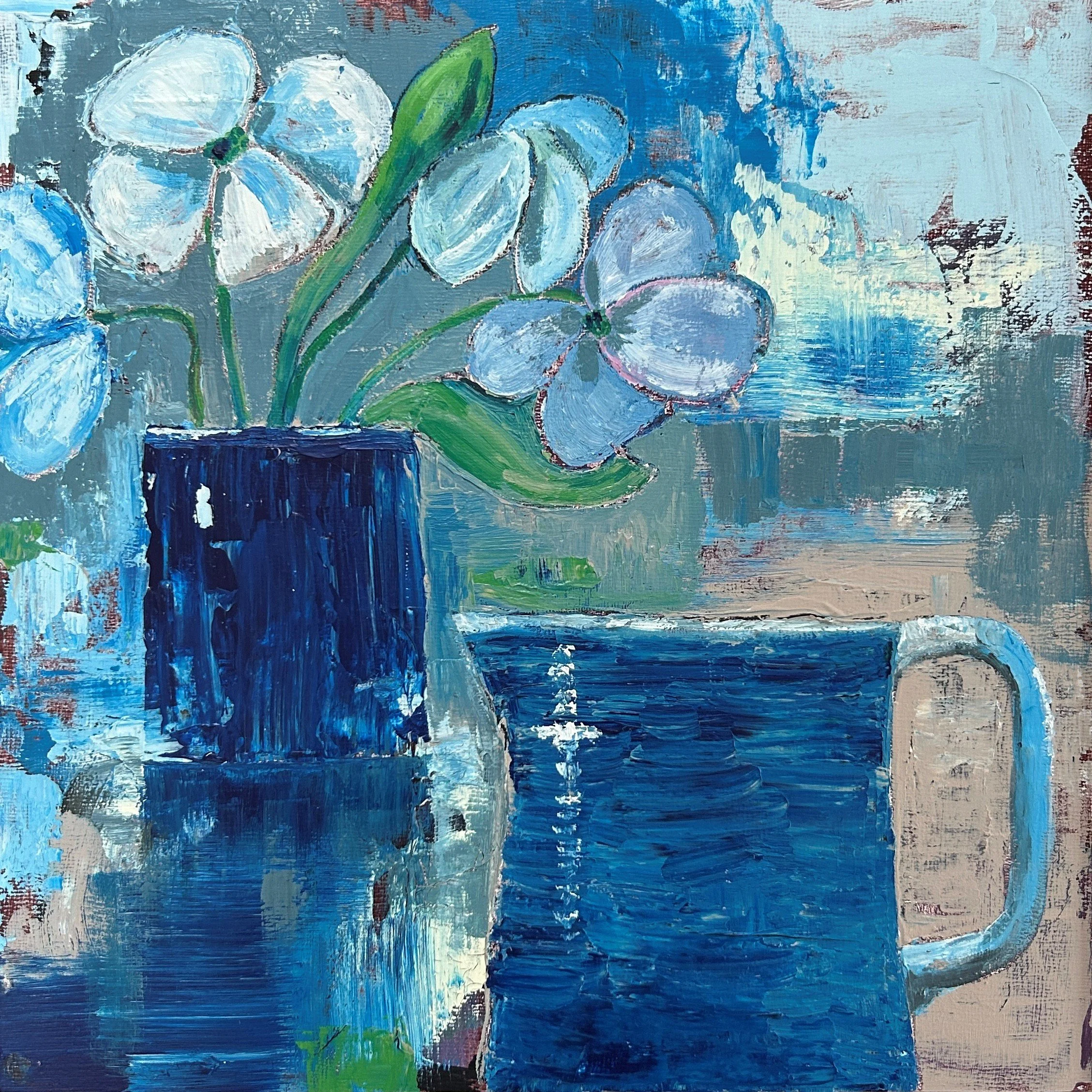 Rhapsody in Blue, 12x12ins, oil on board - SOLD