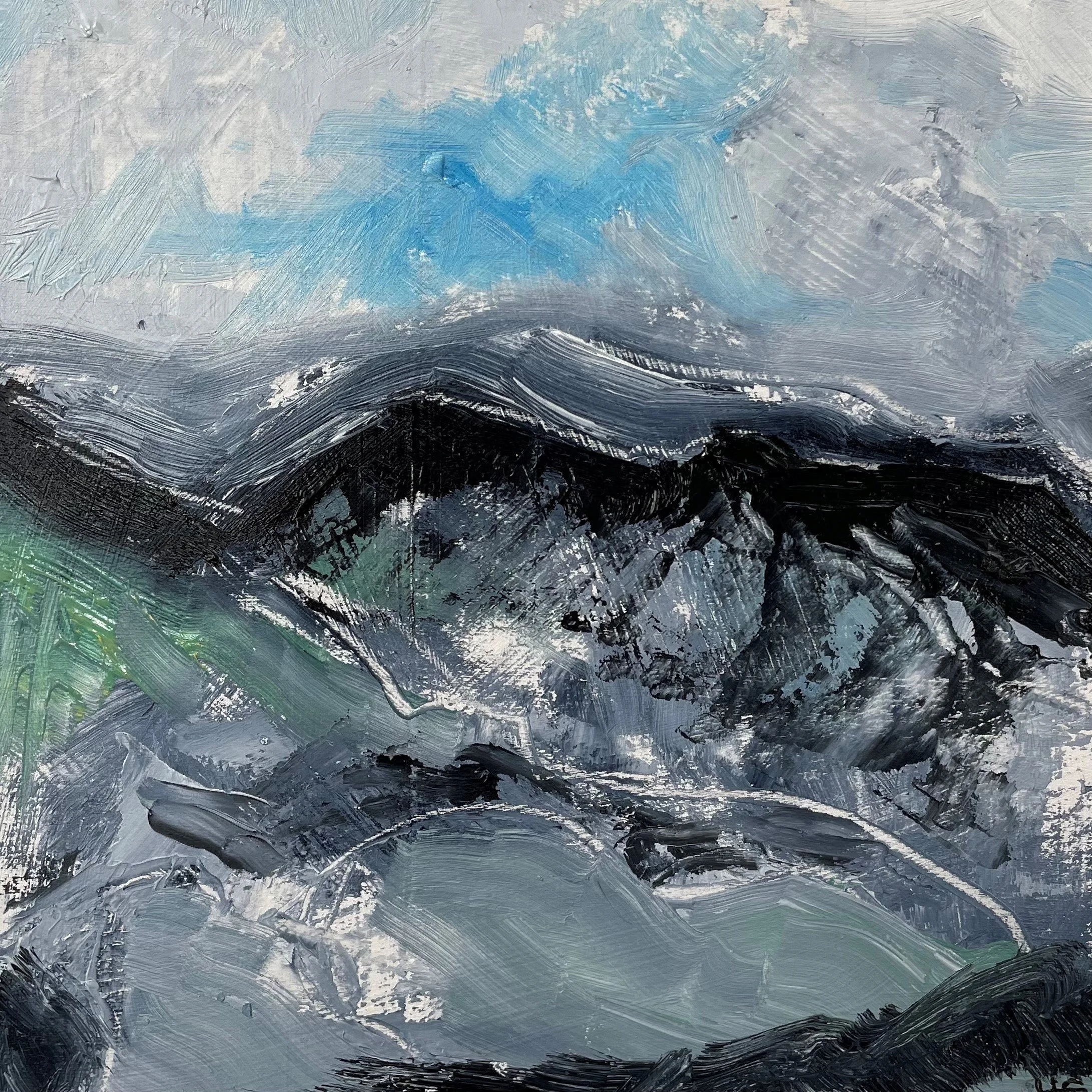 Across the Moors 2, 6x6ins, oil on board - AVAILABLE