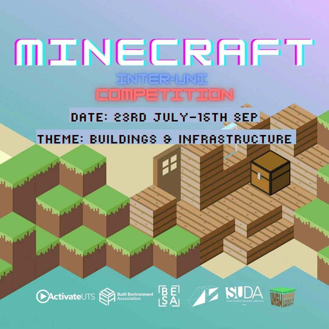 We're bringing you our  FIRST inter-uni event!!

The inter-uni Minecraft competition is here to get your mind off these stressful times!

Theme: Buildings &amp; Infrastructure

Date: 23rd July-16th September 🗓

🚨TO JOIN, YOU HAVE TO BE WHITELISTED 