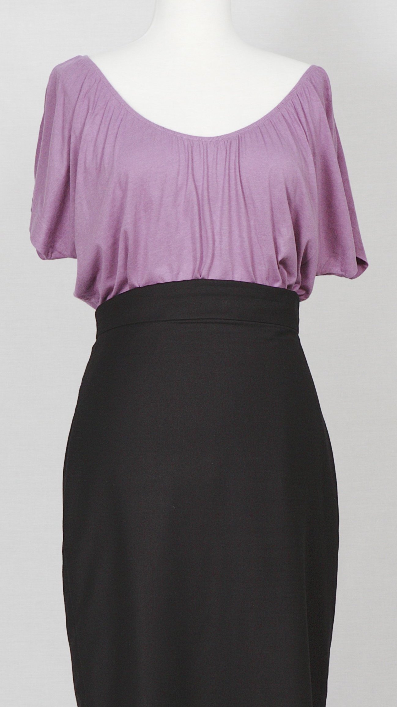 Scooped neck flutter sleeve top