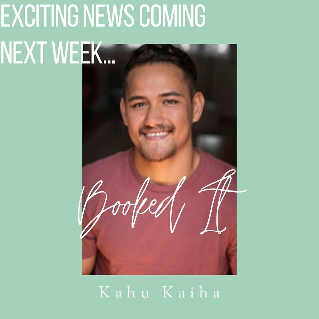 We can't wait to announce what @kahuetahi has booked!!
.
.
It's been a long road for Kahu who is a wonderful person, hard worker, and talented actor. He has had so many almosts, and consistently positive feedback - he really deserves this booking, an