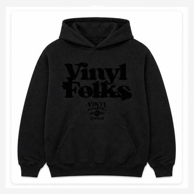 VMU x Vinyl Folks Heavyweight Hoodie Black/Black