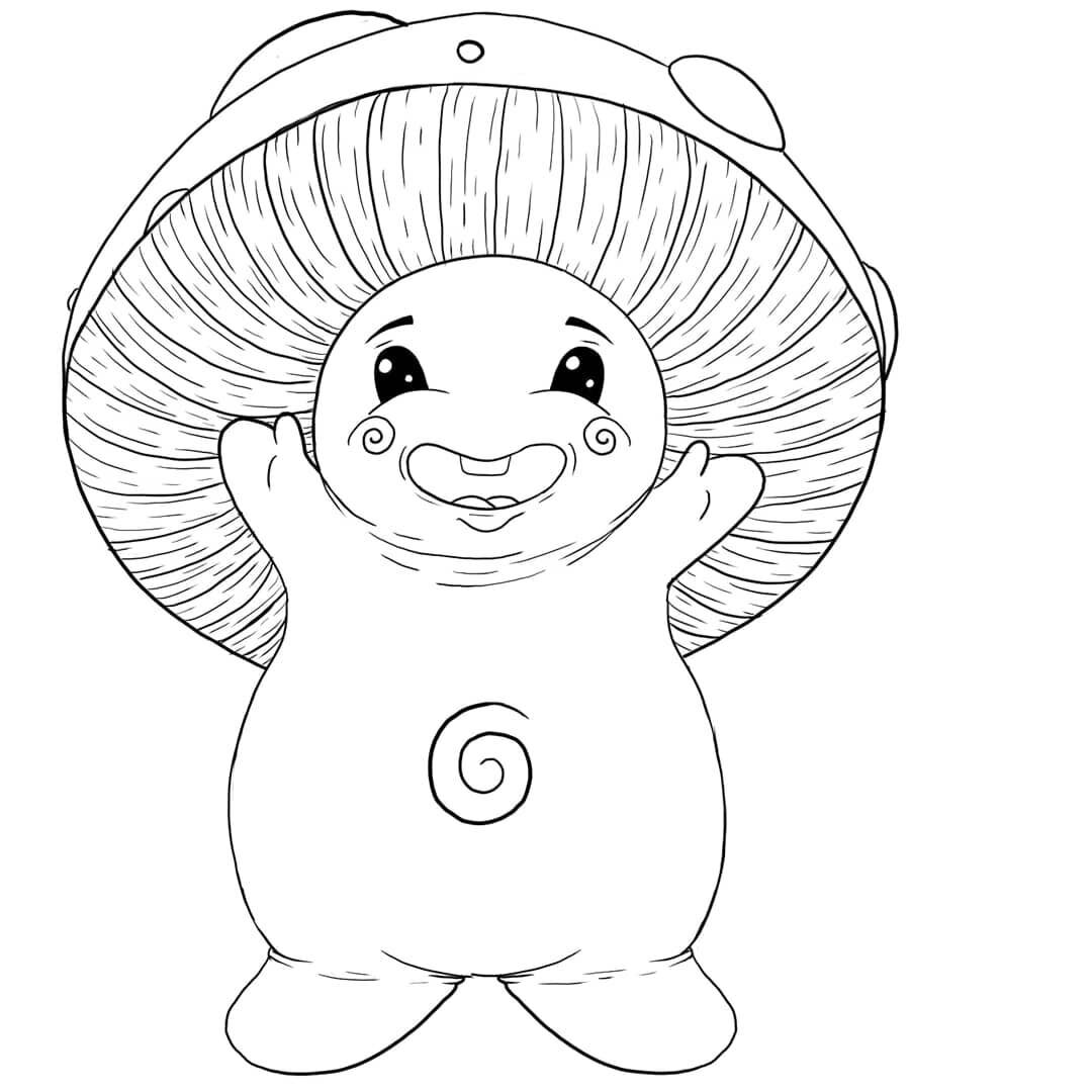 I figured I'd share this cute little mushroom guy I made hes part of a much bigger piece