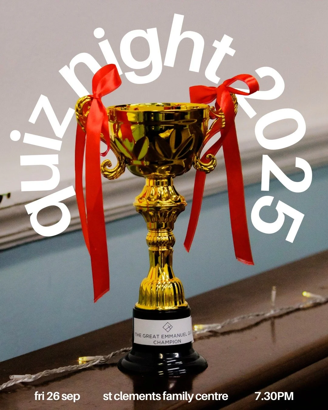 It's time to brush up on your general knowledge because the annual quiz night is back!! Come with a team or we'll happily put you in one.

Sign up now via the link in our bio for a chance to take home the trophy...

Friday 26th Sep, 7.30PM at St Clem