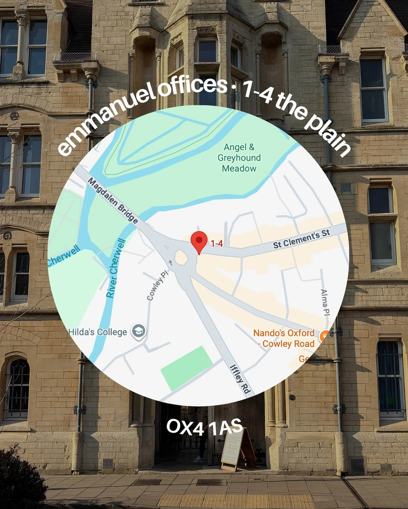 Coming to Student Night tomorrow? Here’s how to find us, look out for the Emmanuel sign! 🤩
⏰ Thursdays, 7.30pm
📍Emmanuel Offices (1-4 The Plain)