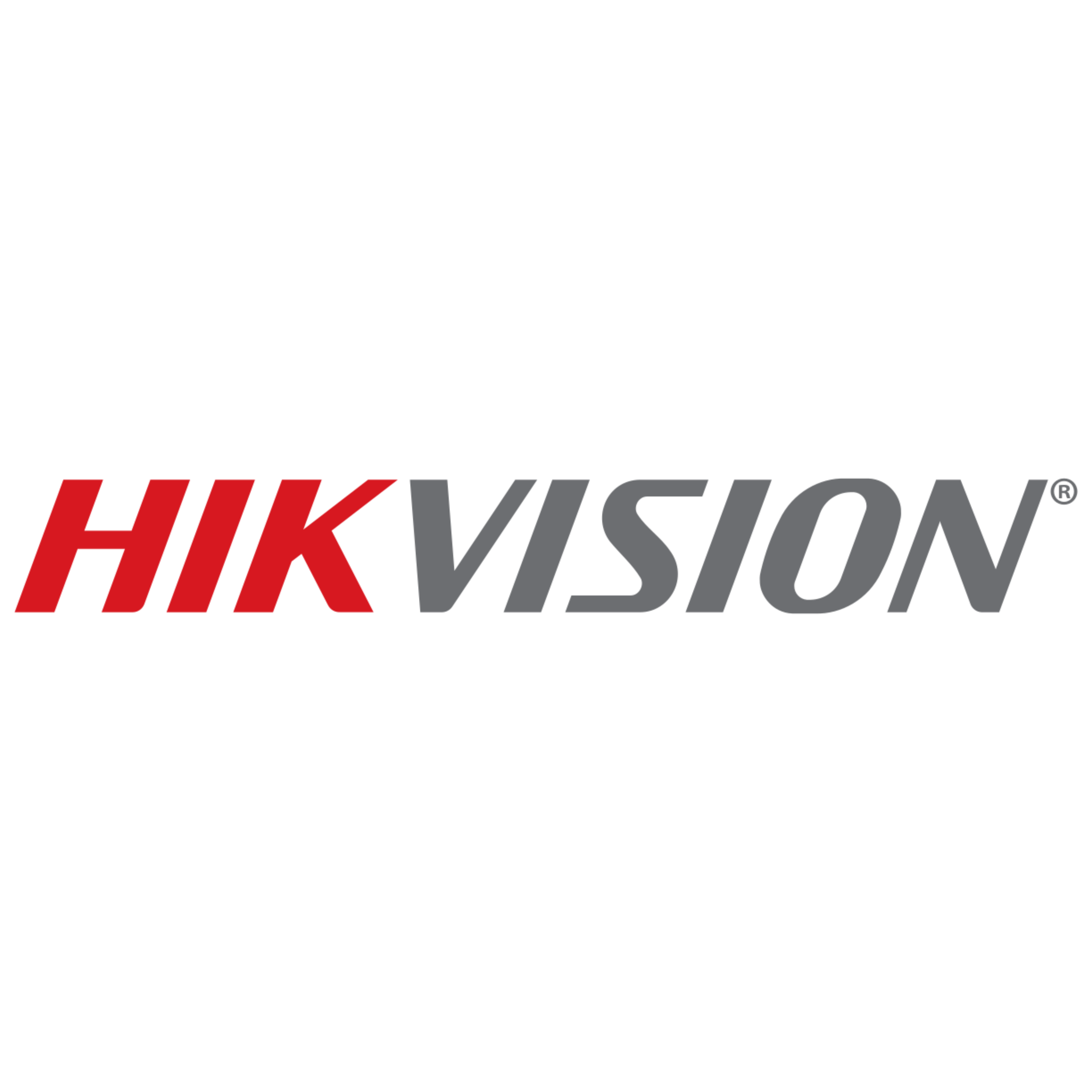 HIKVISION logo featuring red and gray text on a white background.
