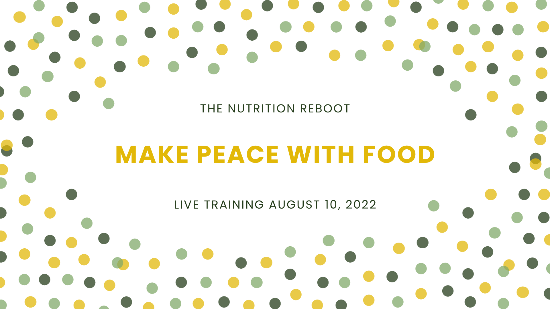 Make Peace with Food