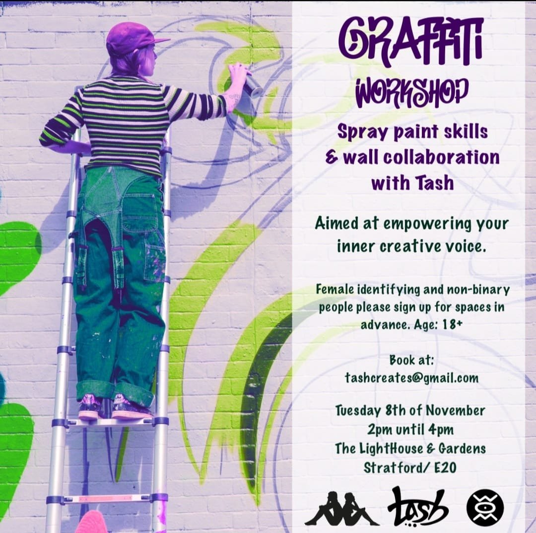 Kappa x WOM Collective. Winning Starts Within photo and video shoot for campaign. Spray painting workshop for women and non-binary identifying people.