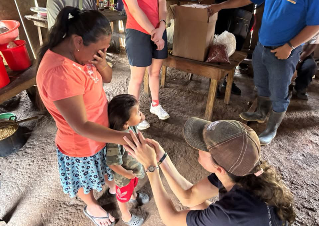 A divine connection between two young mothers:  Team member Stephanie knows from experience with two of her own children how asthma can wreak havoc on a child’s health. She was led to comfort and pray with this asthmatic child and his mother. 
2 Cori