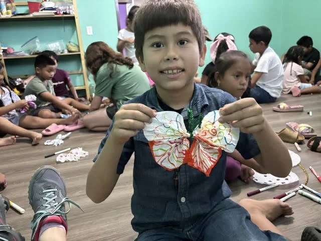 Fun times making new friends and learning together! Children from the Indianville community came for after school VBS lessons focused on learning about who they are in Christ. 
