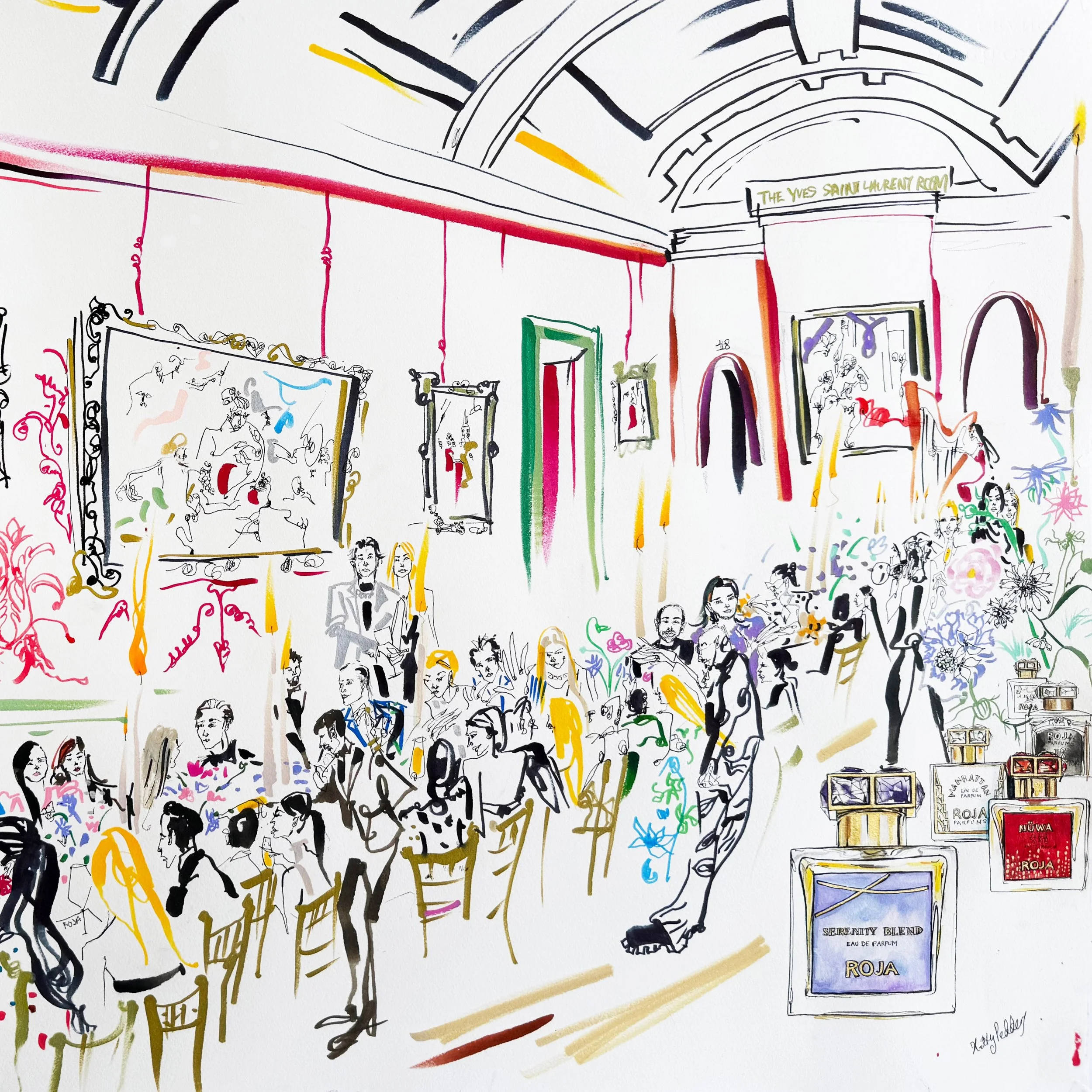 Thank you @rojalondon for a truely wonderful &amp;  unique live painting experience, capturing your gorgeous guests surrounded by the art of perfumery set in a world of art @nationalgallery - full of endless inspiration. 🙏❤️
@thefridayagency 
#roja 