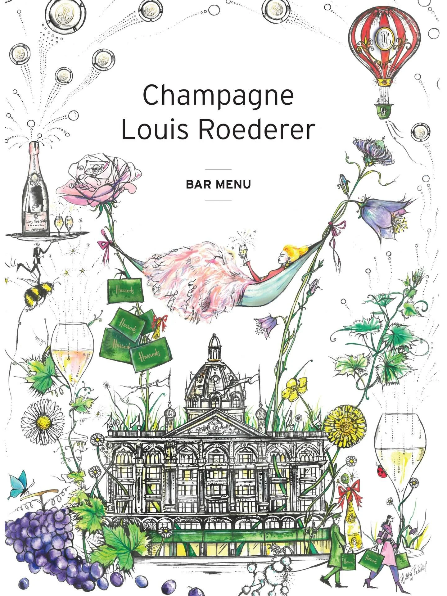 One of my favourite, surreal,  whimsical &amp; dreamy illustrated collateral projects with @louisroederer_ x @harrods 
Thank uou @the_dorset_wine_lover 
#illustrator #illustratedbranding #louisroederer #harrods