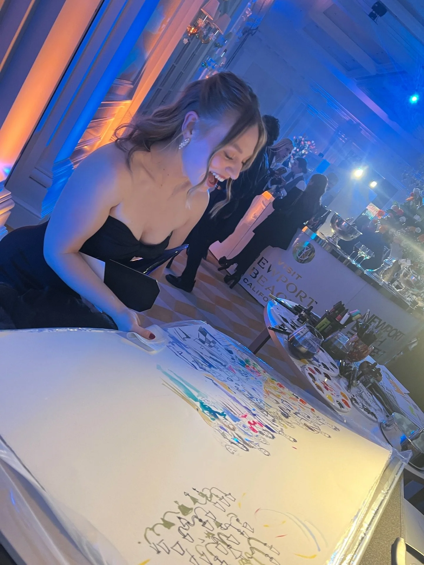 Hatty Pedder | Newport Beach Film Festival Raffles London at the OWO || Live Event Painting.jpg