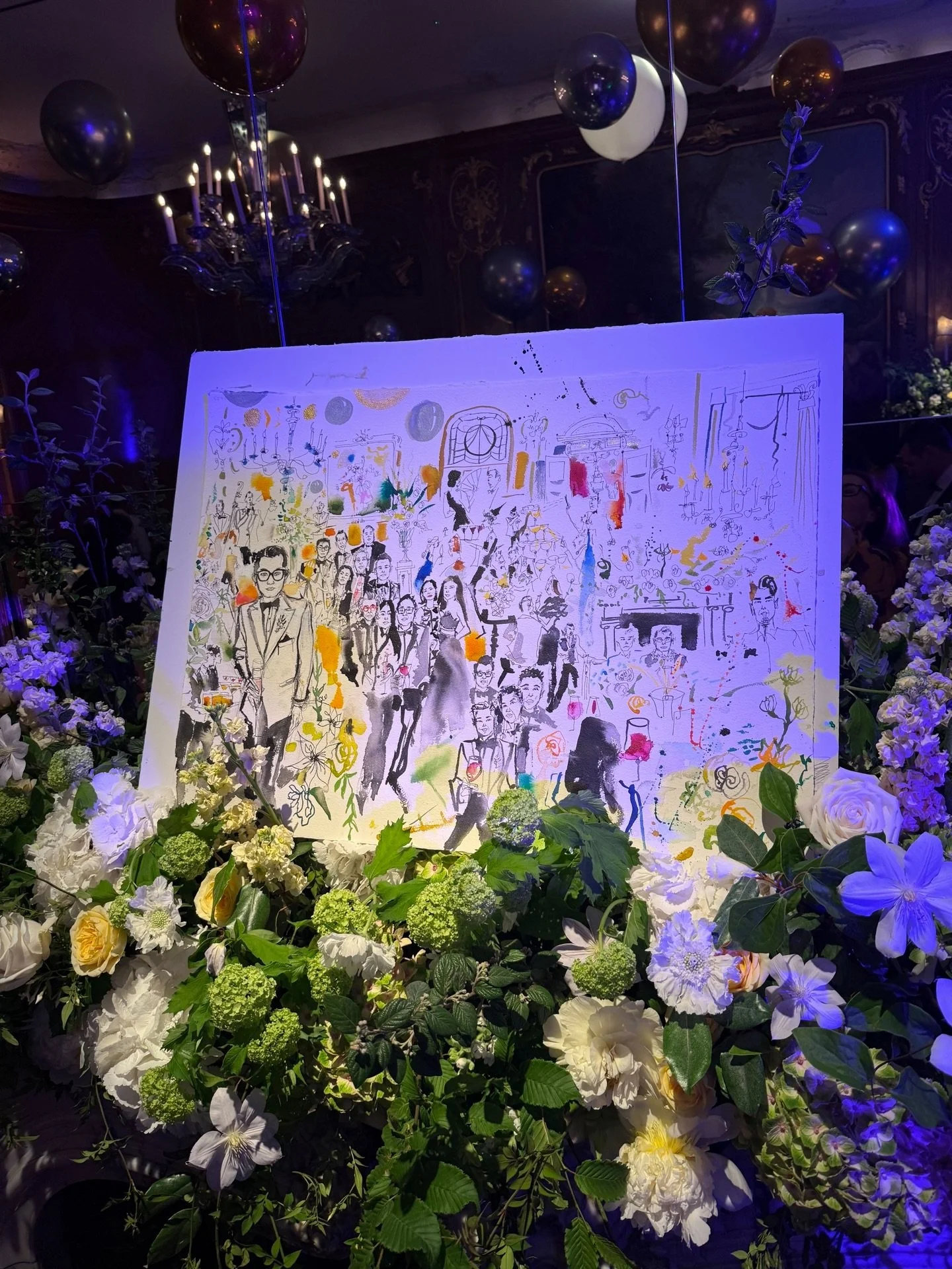 Hatty Pedder | Jovy's 60th Celebration | Claridge's | Reportage Live Painting.jpg