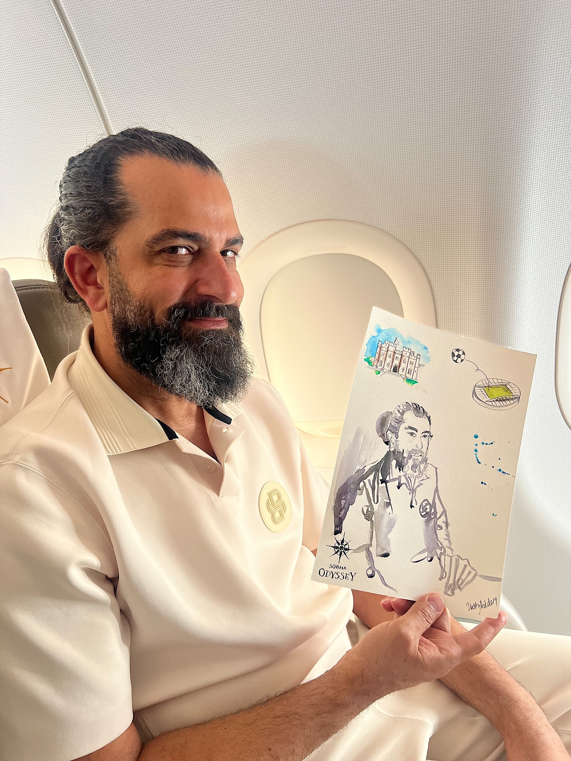 Hatty Pedder| Private Event | Live portraits created on a private jet from Dubai to Edinborough.jpg