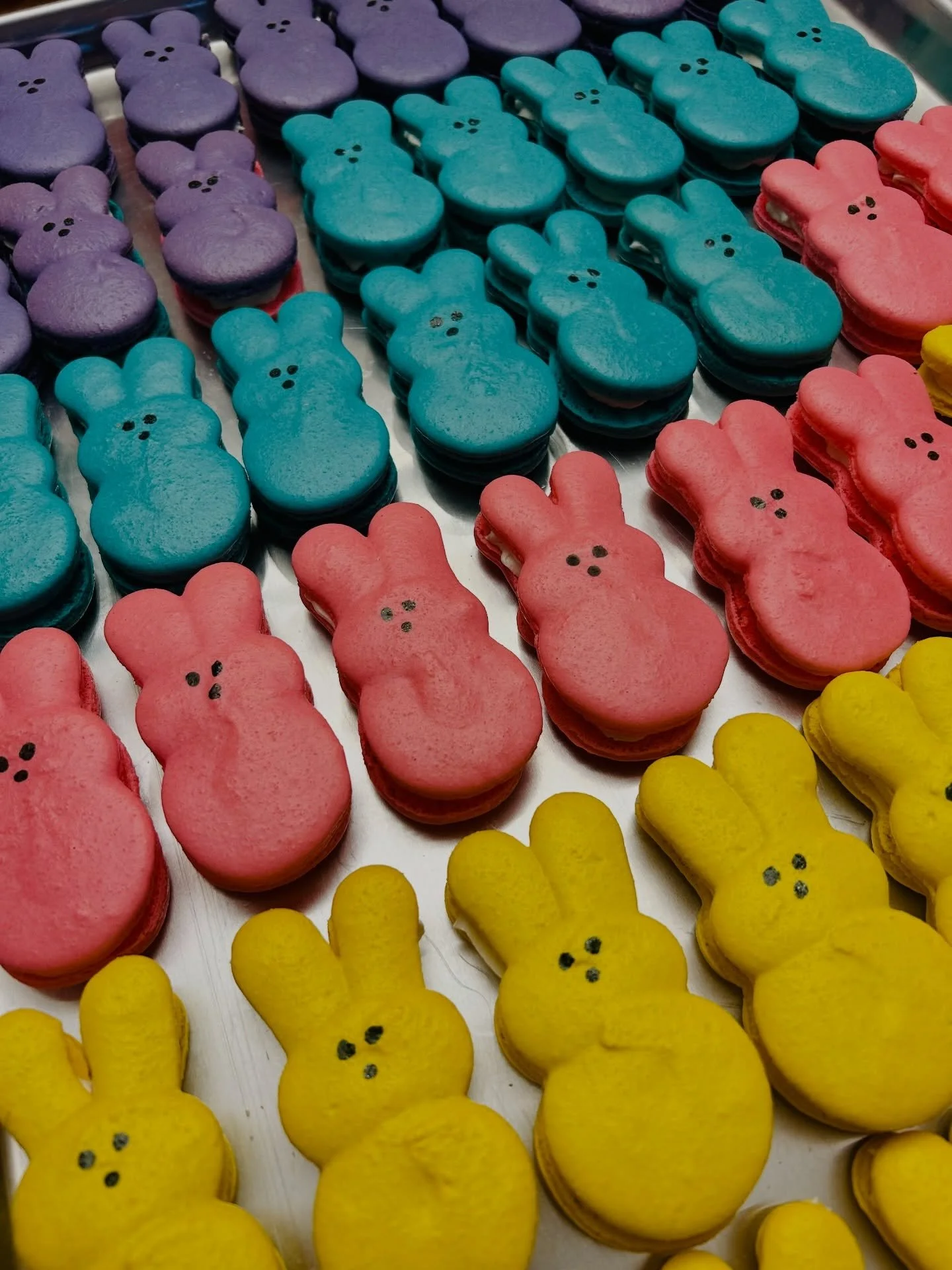 .
We are AT capacity for Easter. 
Thank you to everyone who supports our small business 🙏🏻 

#dessertdelivery 
#tfpbs 
#thefrontporchbakeshop 
#peepmacarons 
#fromourporchtoyours