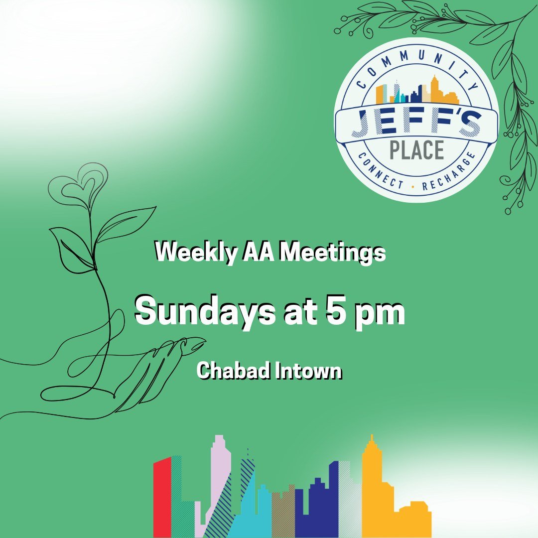 If you or someone you know could use a seat in the room, we would love to see you.

Shabbat Shalom from Jeff's Place!

#aameetings #12stepmeeting #atlantabeltline