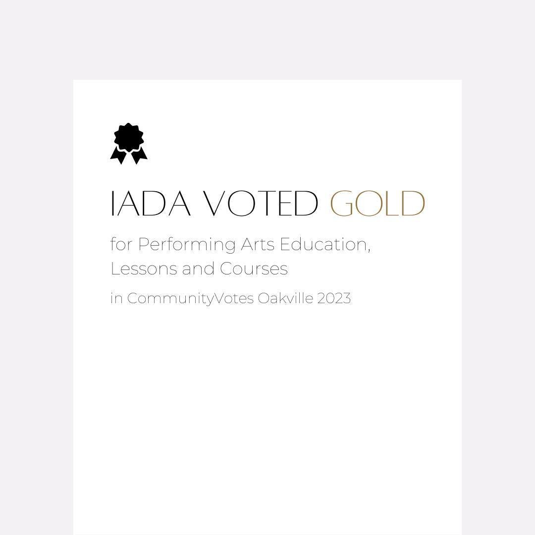 IADA Secondary was voted GOLD in CommunityVotes Oakville for 2023! Thank you for anyone who voted, and for your ongoing support of IADA programming.⁠
⁠
#IADA #IADAsecondary #highschool #theatreschool #artschool #broadway #musicals #actor #singing #ac