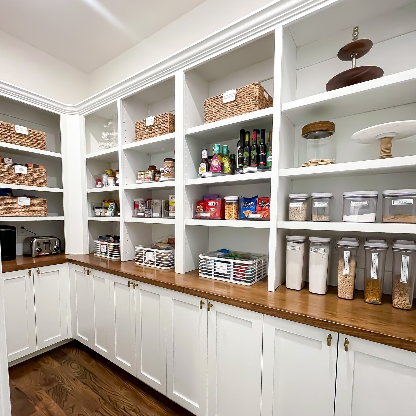 With every pantry project, we focus on visibility and accessibility.

&bull; No more lost items expiring or going to waste 
&bull; Quick to see what is running low
&bull; Less overbuying
&bull; Easy meal planning 
&bull; Inspired to cook with items y