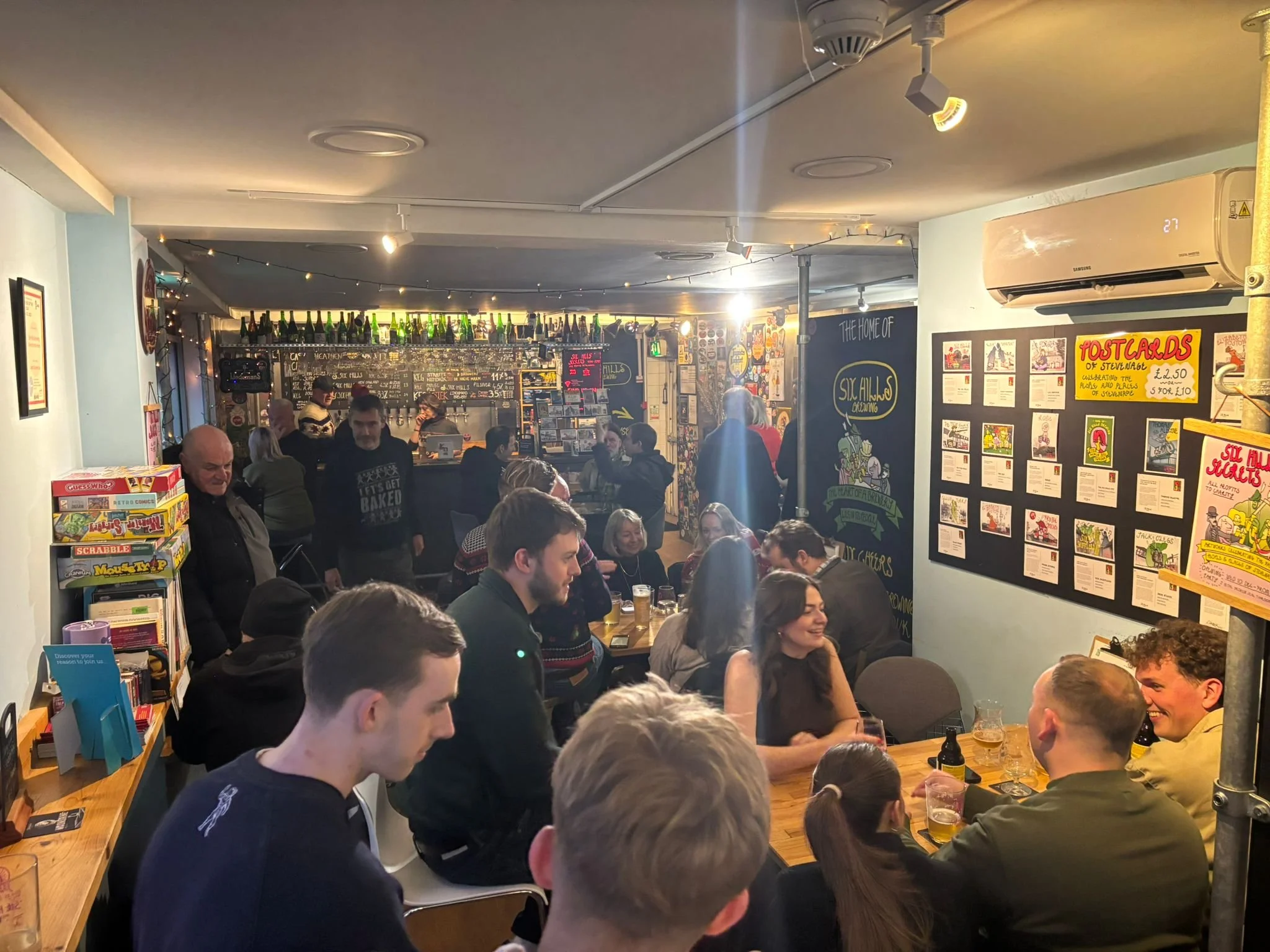 Interior at the Six Hills Taproom in Stevenage