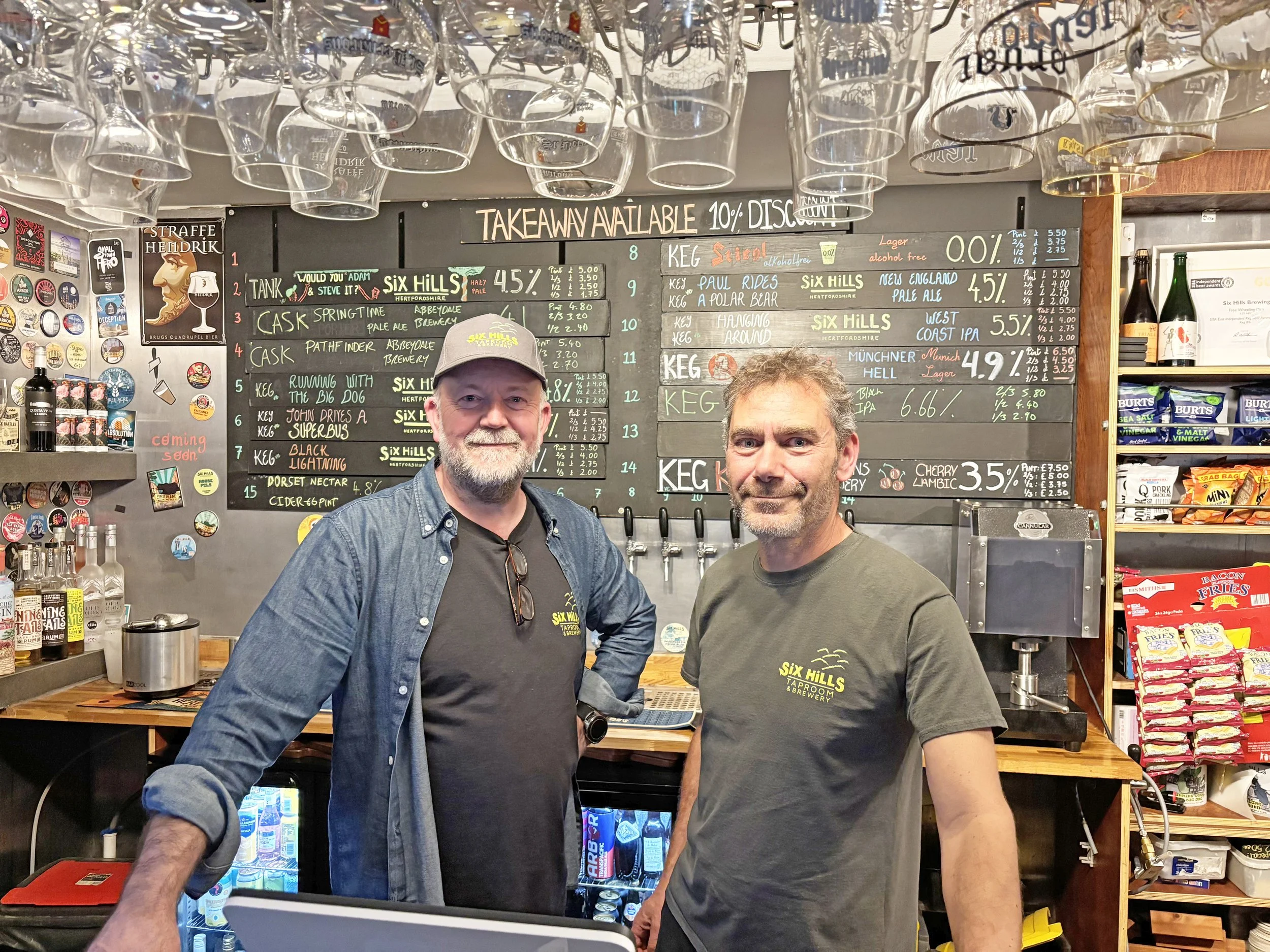 Adam and Steve at Six Hills Taproom