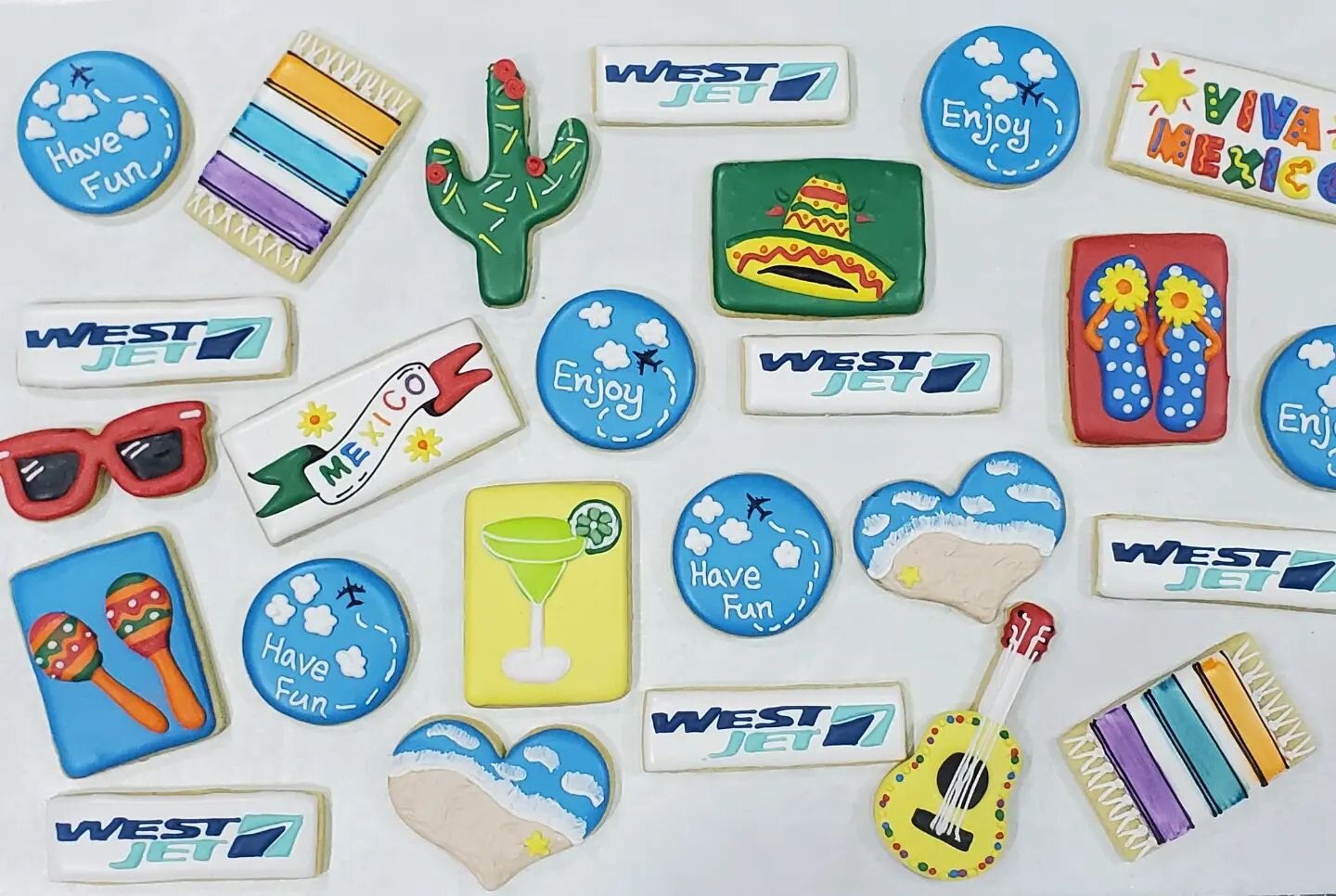 Such a fun set to do! 
Vacation time is a MUST!!!! 

why not celebrate on your way there as well! 

Ole! 

#vacation #vacay #beachvibes #mexico #ole #westjet #beachplease #sunshine #marguerita #tequila #yyccookies #decoratedcookies #airdriemoms #aird