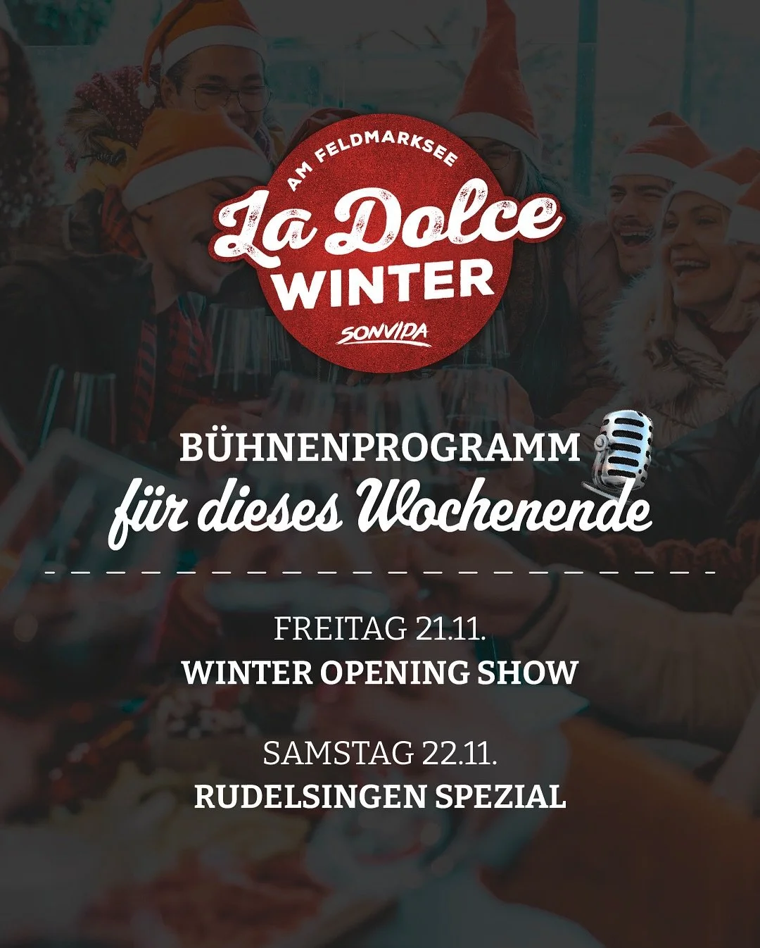 Und wir gehen rein 💪🏼 Liebe Leute, das Opening Weekend steht bevor! Hier findet ihr das Programm f&uuml;rs Wochenende 😍 Teilt den Beitrag an eure Liebsten oder speichert ihn ab. 

Wir w&uuml;nschen euch viel Spa&szlig;! 

#SonVida #opening #christ