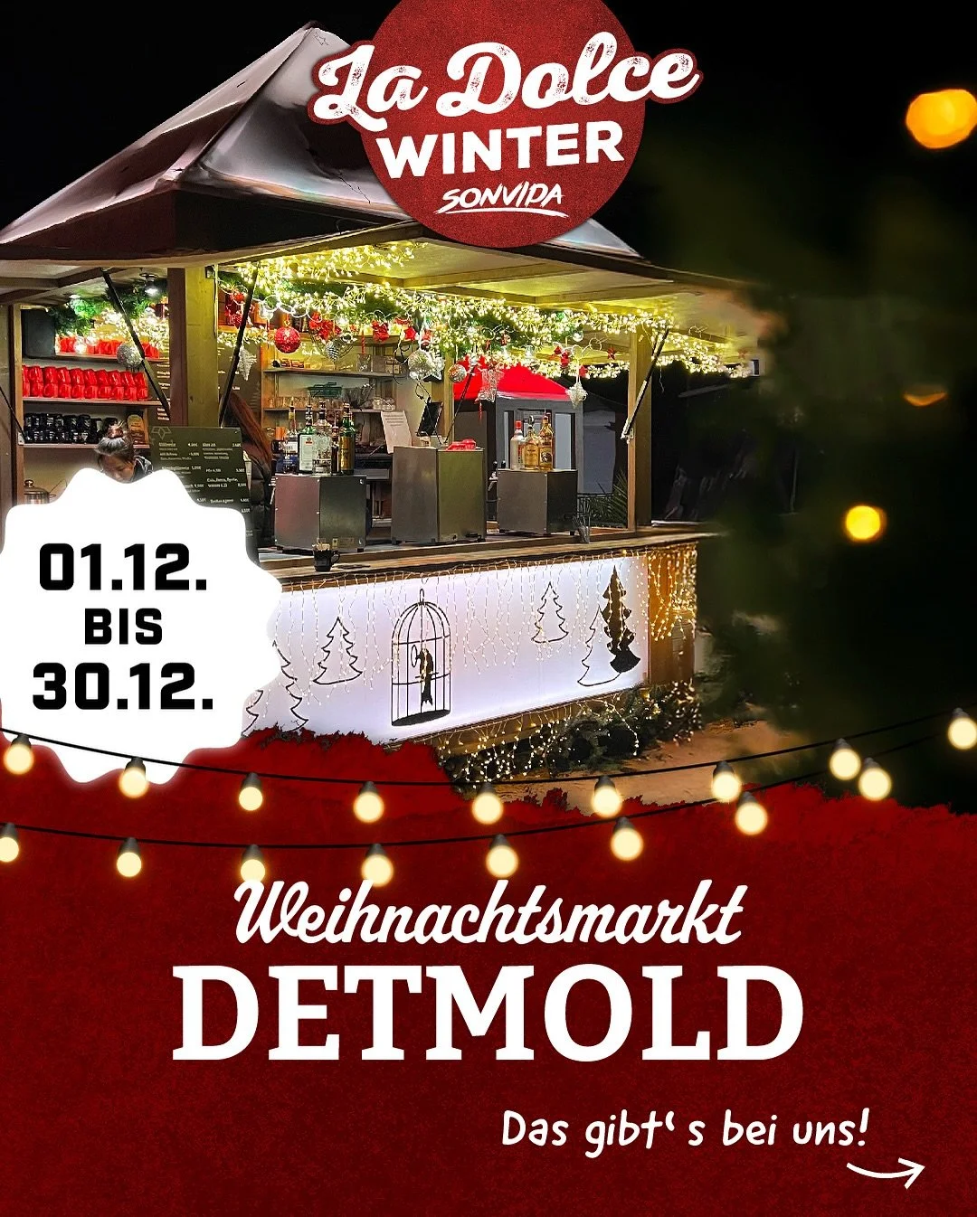 Der Detmolder Weihnachtsmarkt startet am Montag und wir sind wieder dabei 😍 Auch am Start: unser neapolitanisches Sandwich. Wir freuen uns auf euch!

#christmas #weihnachten #detmold
