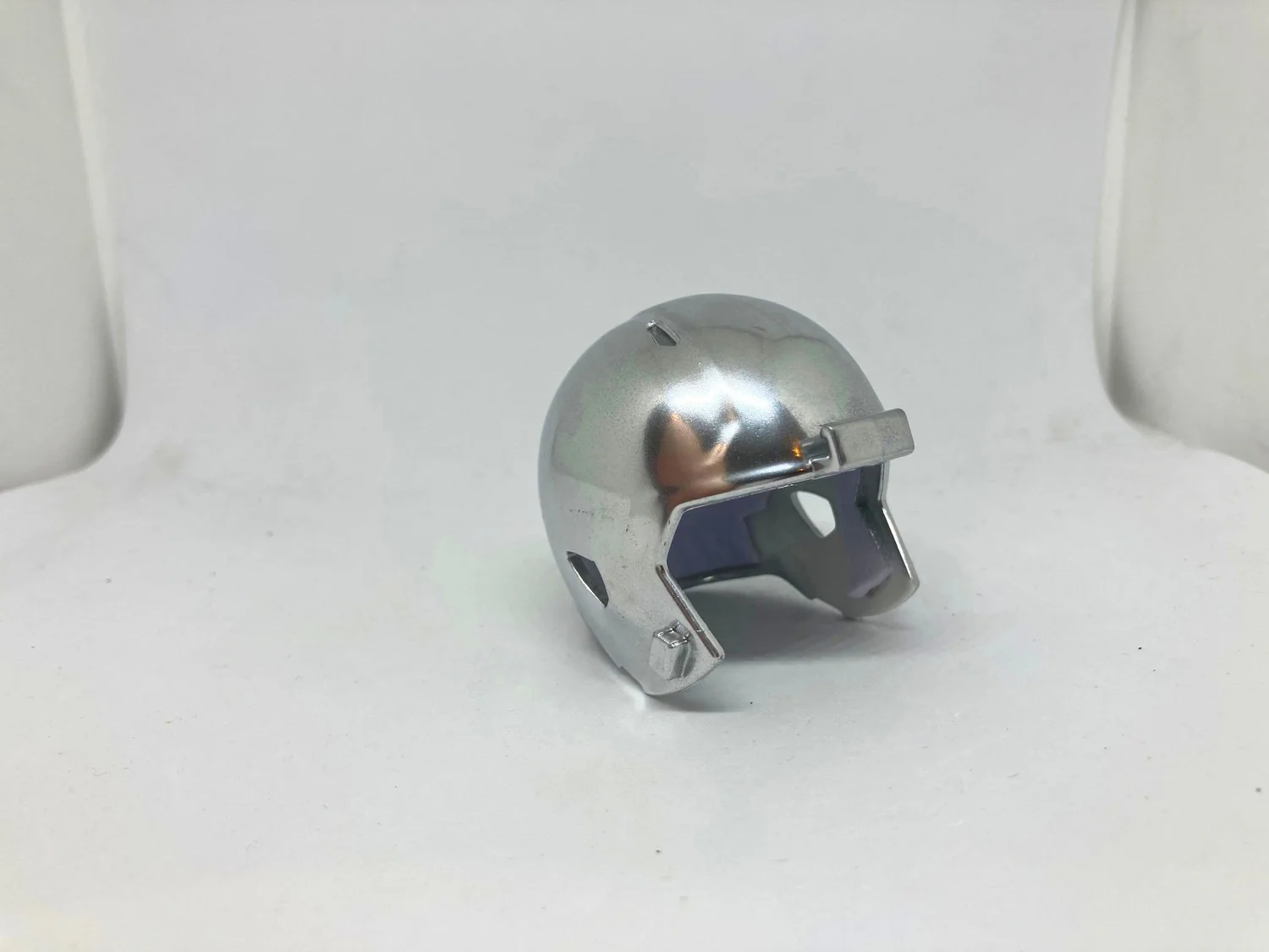 chrome football helmet blank Blank Silver Chrome Pocket Pro Speed Helmet — Custom Pocket Pro & Mini Football  Helmets