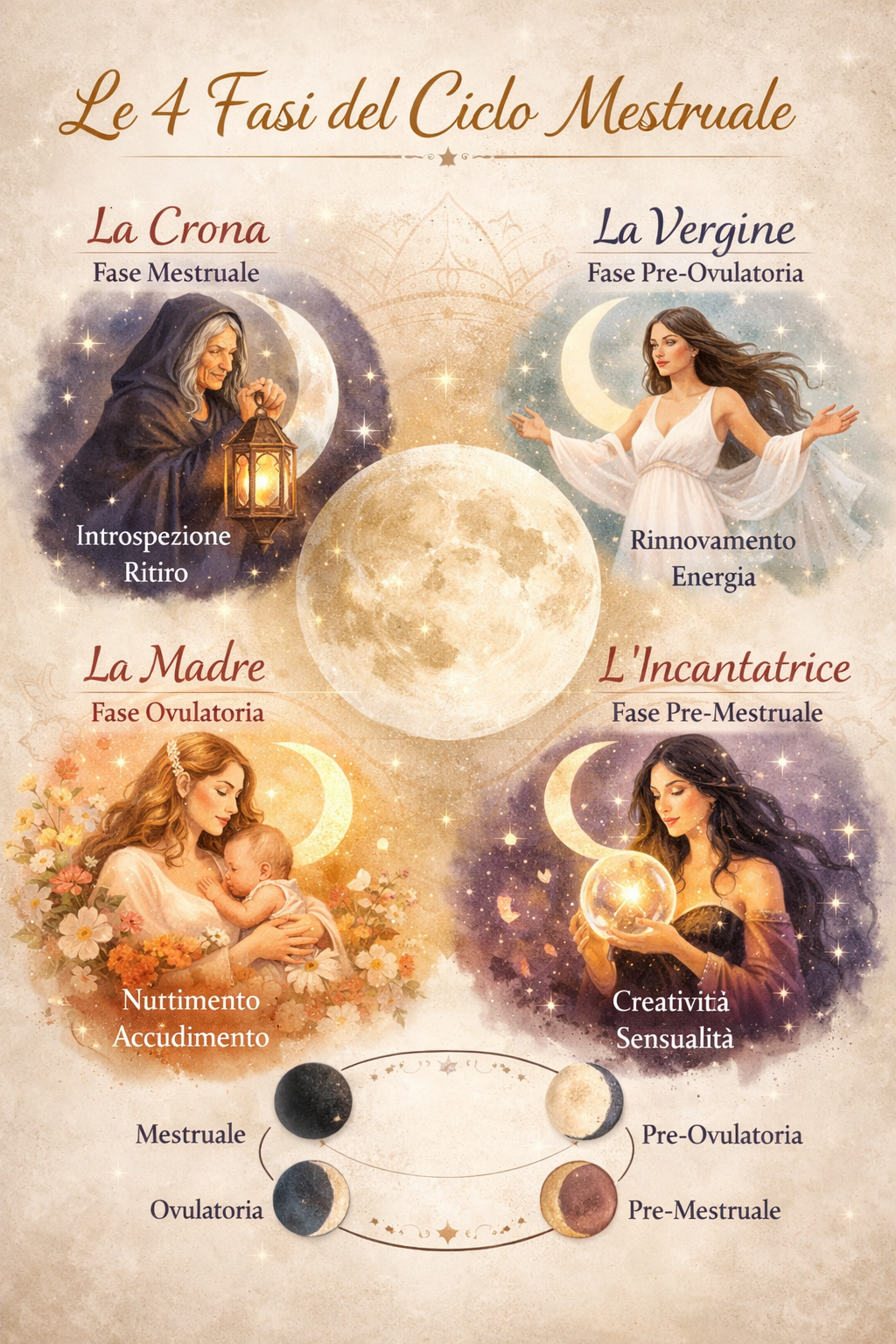 Le fasi e gli archetipi del ciclo mestruale