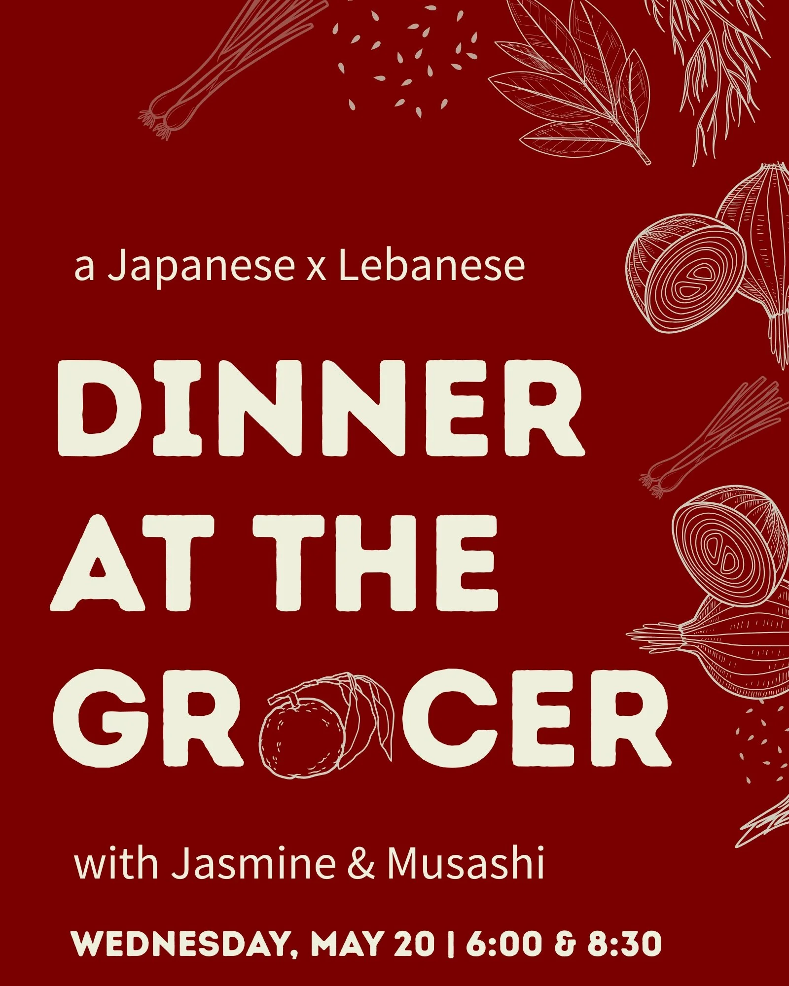 Dinner at the Grocer with Jasmine & Musashi