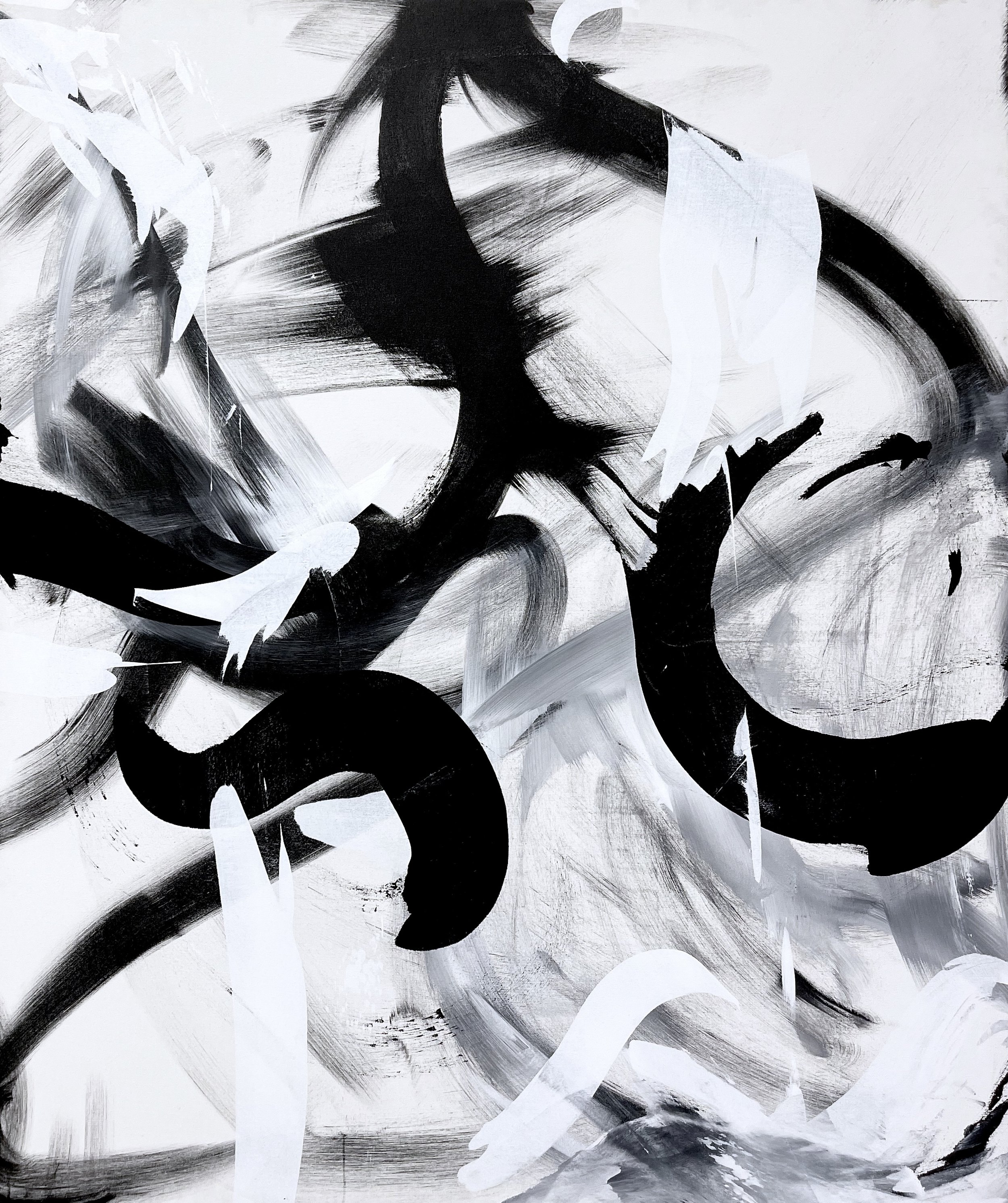 STEP BY STEP,
2020,
acrylic, marker & pencil on canvas,
60 x 60"
