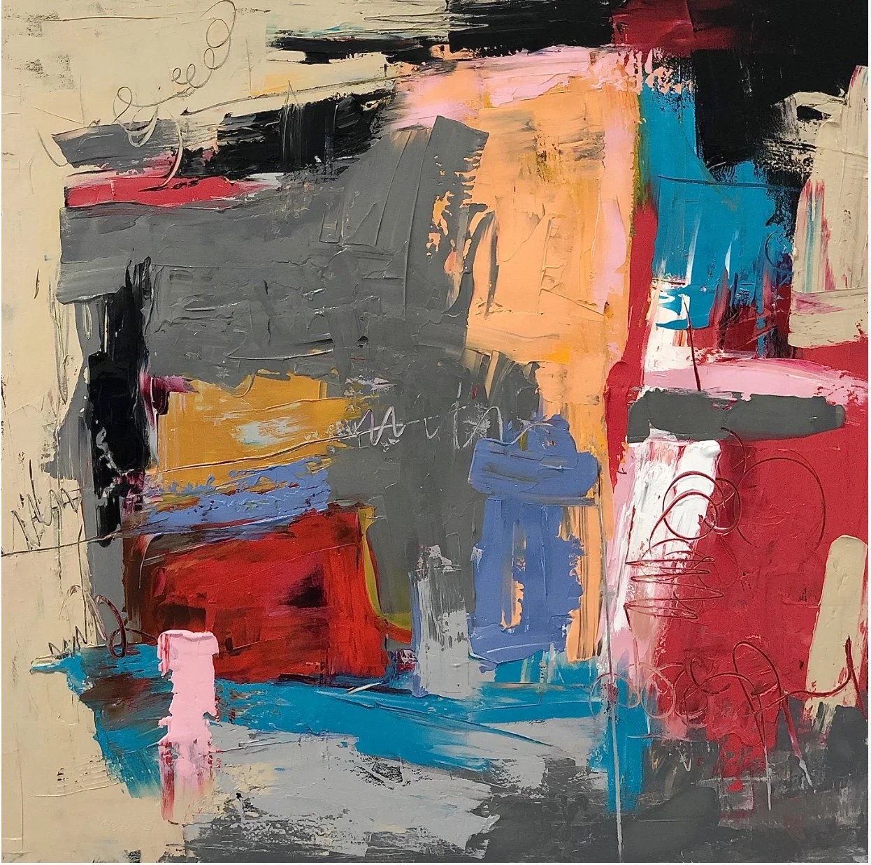 LOVE TRIANGLE   48 x 48