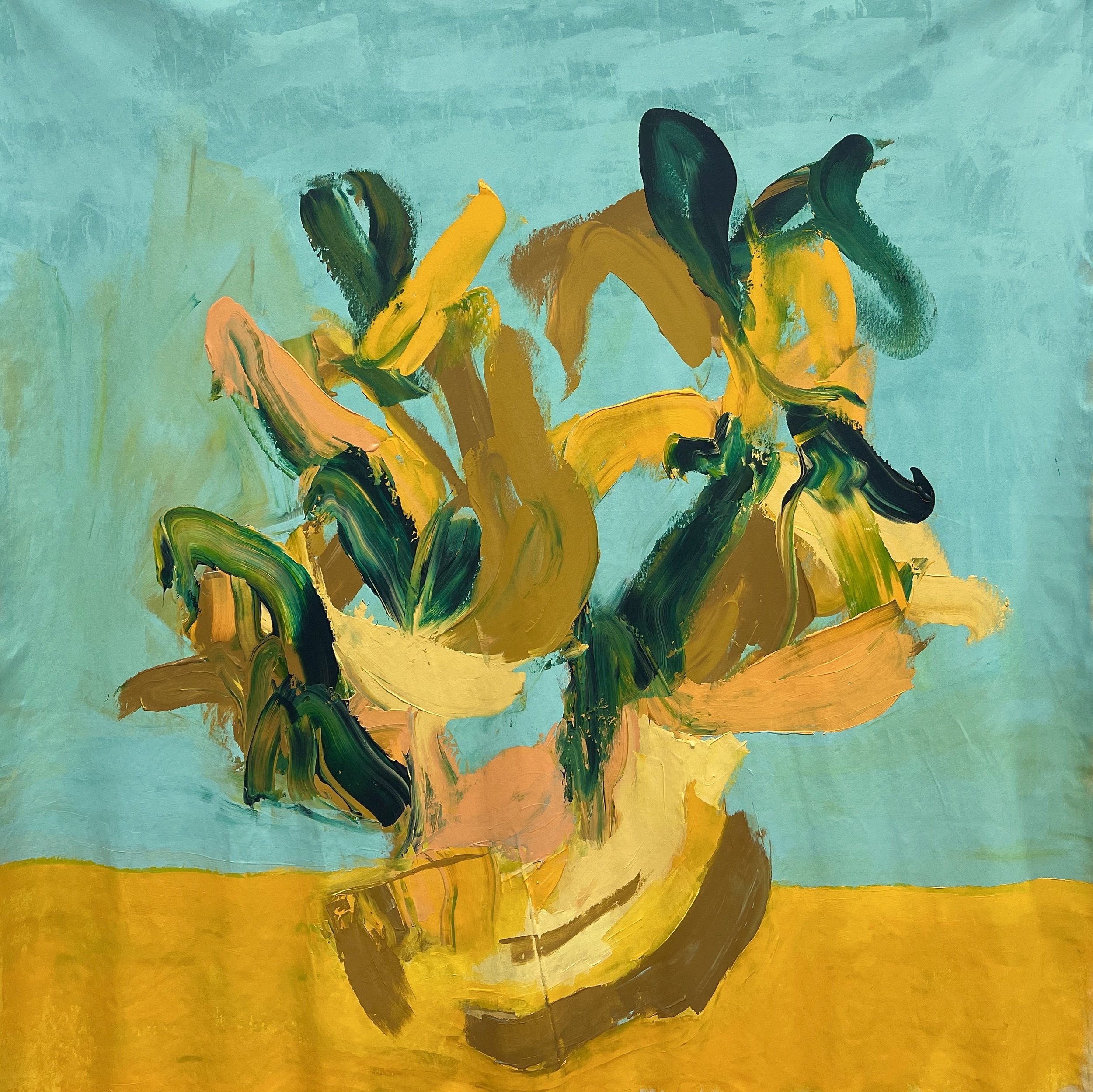 SUNDANCE KID,
2022,
acrylic & oil stick on canvas,
78 x 78"