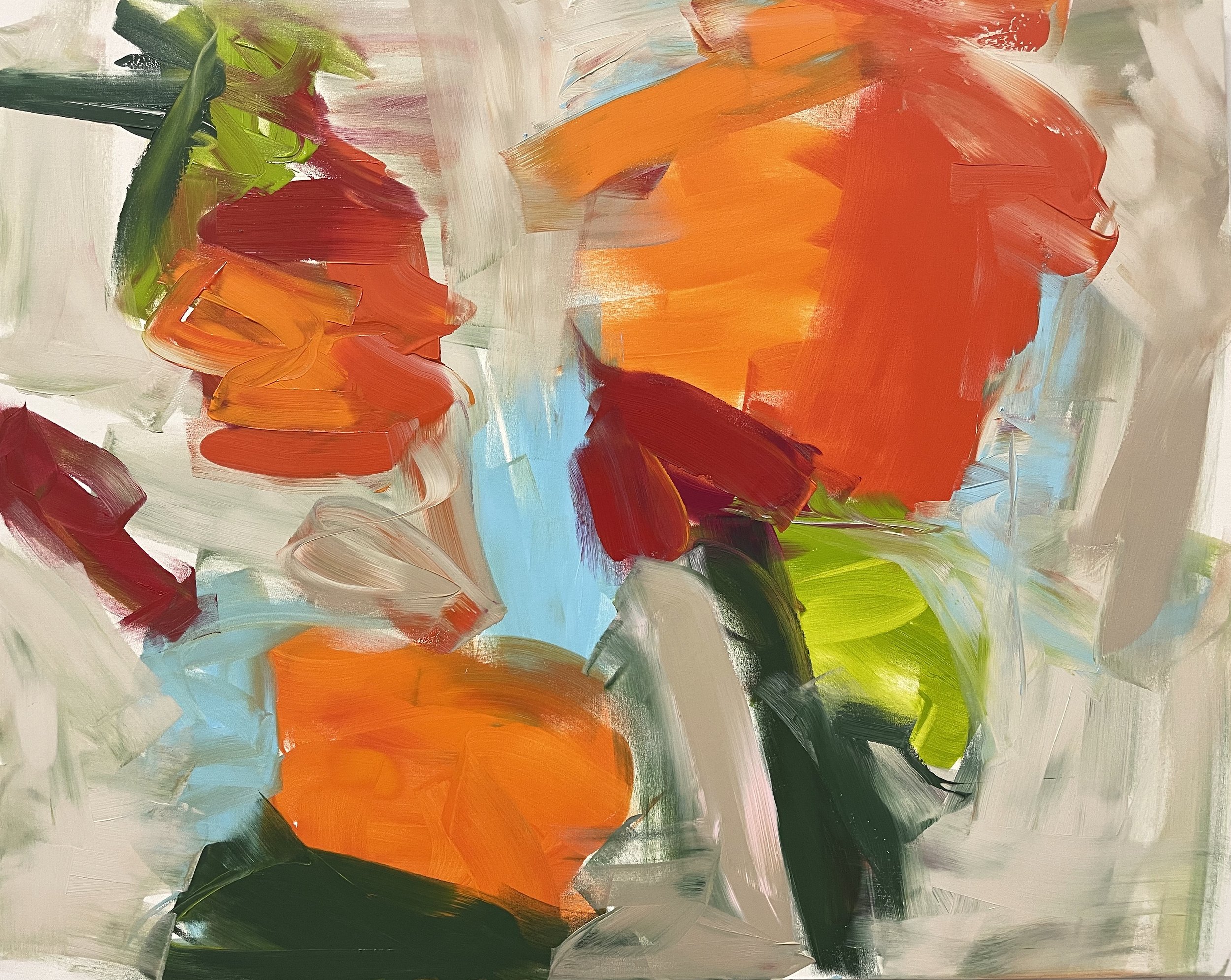 FLOWERS SINGING,
2022,
acrylic on canvas,
48 x 60"