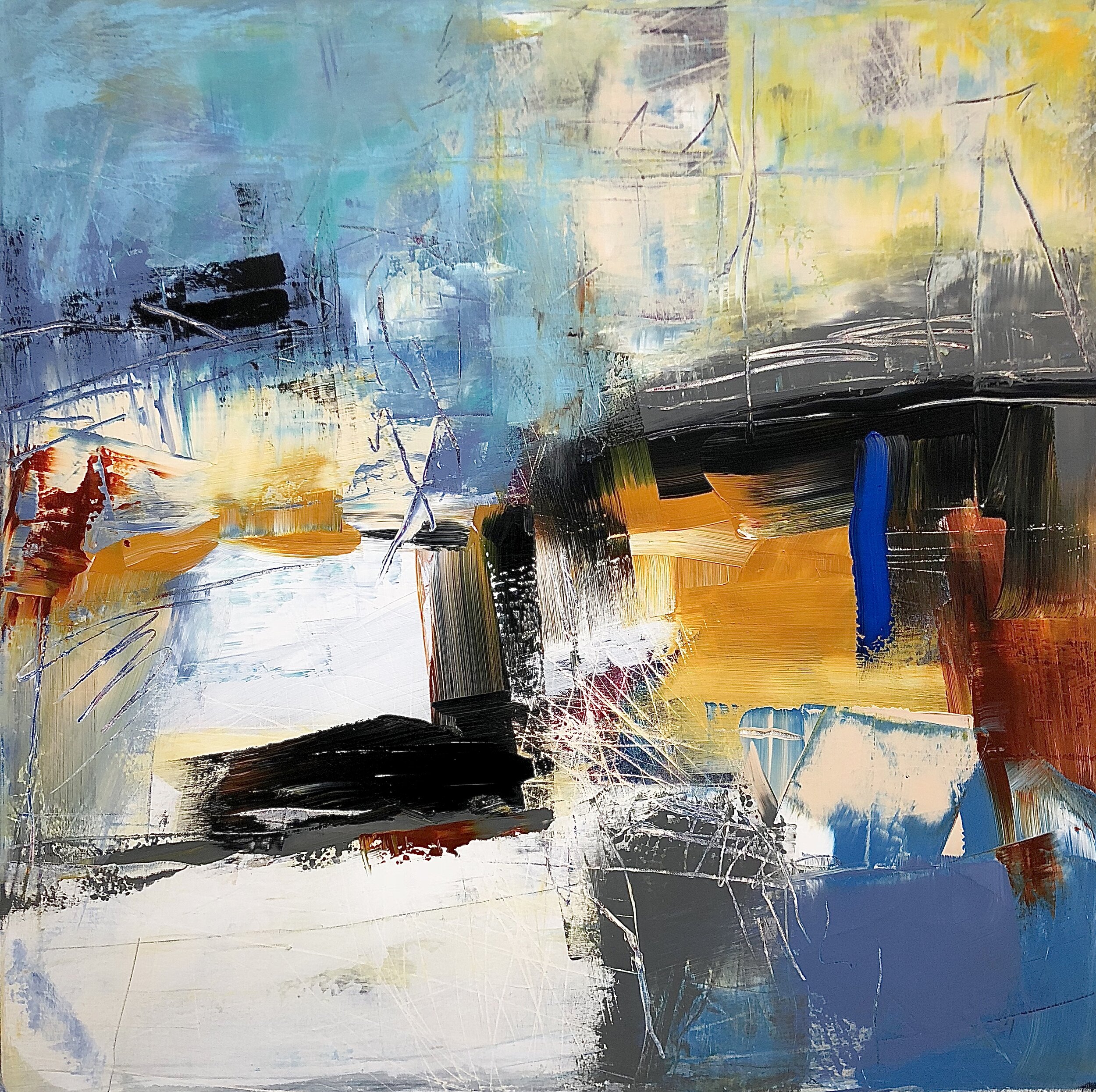 THE EDGE,
2018,
acrylic & pencil on canvas,
36 x 36"